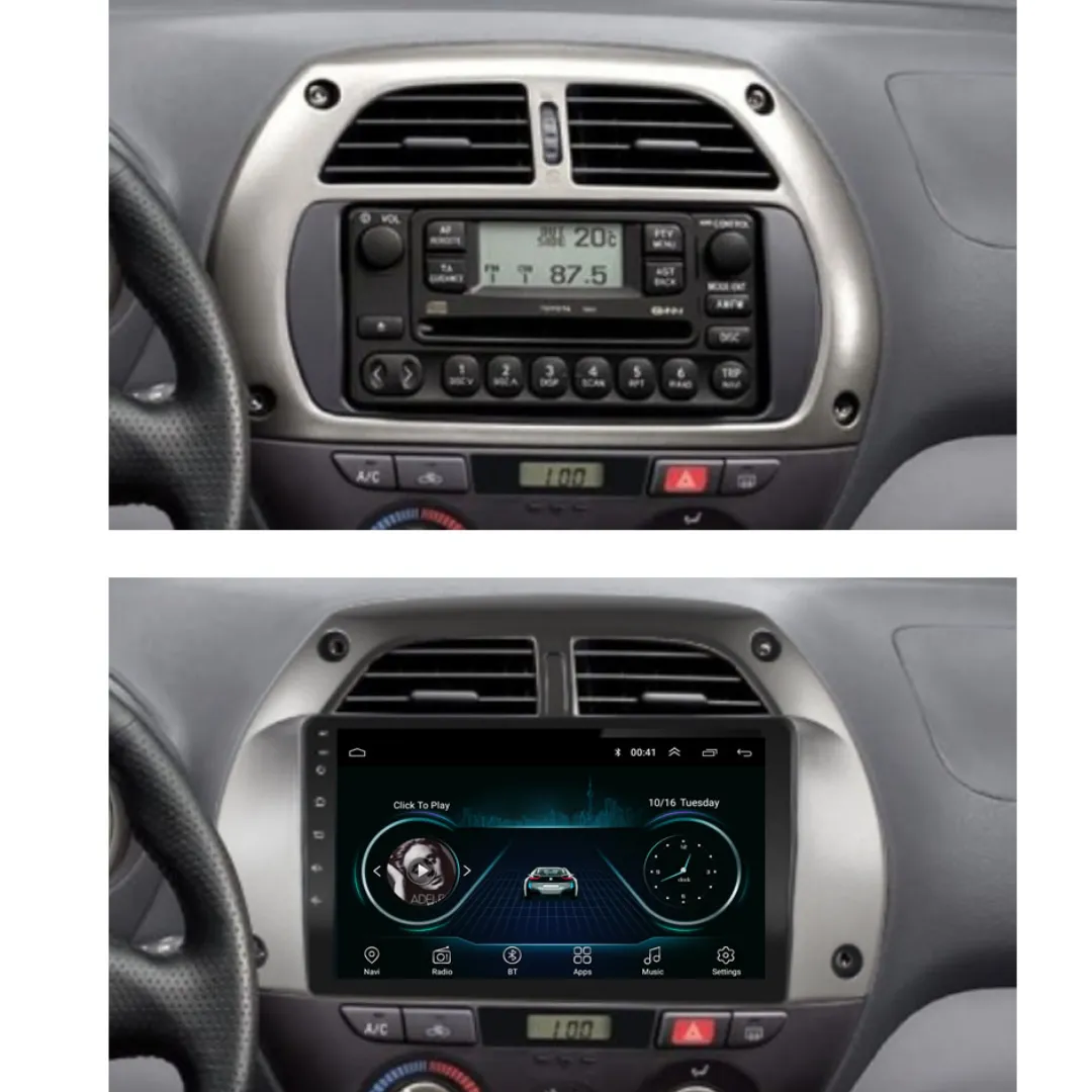 Daiko PRO Car Stereo Wireless Carplay Android Auto For Toyota RAV4 2000-2005