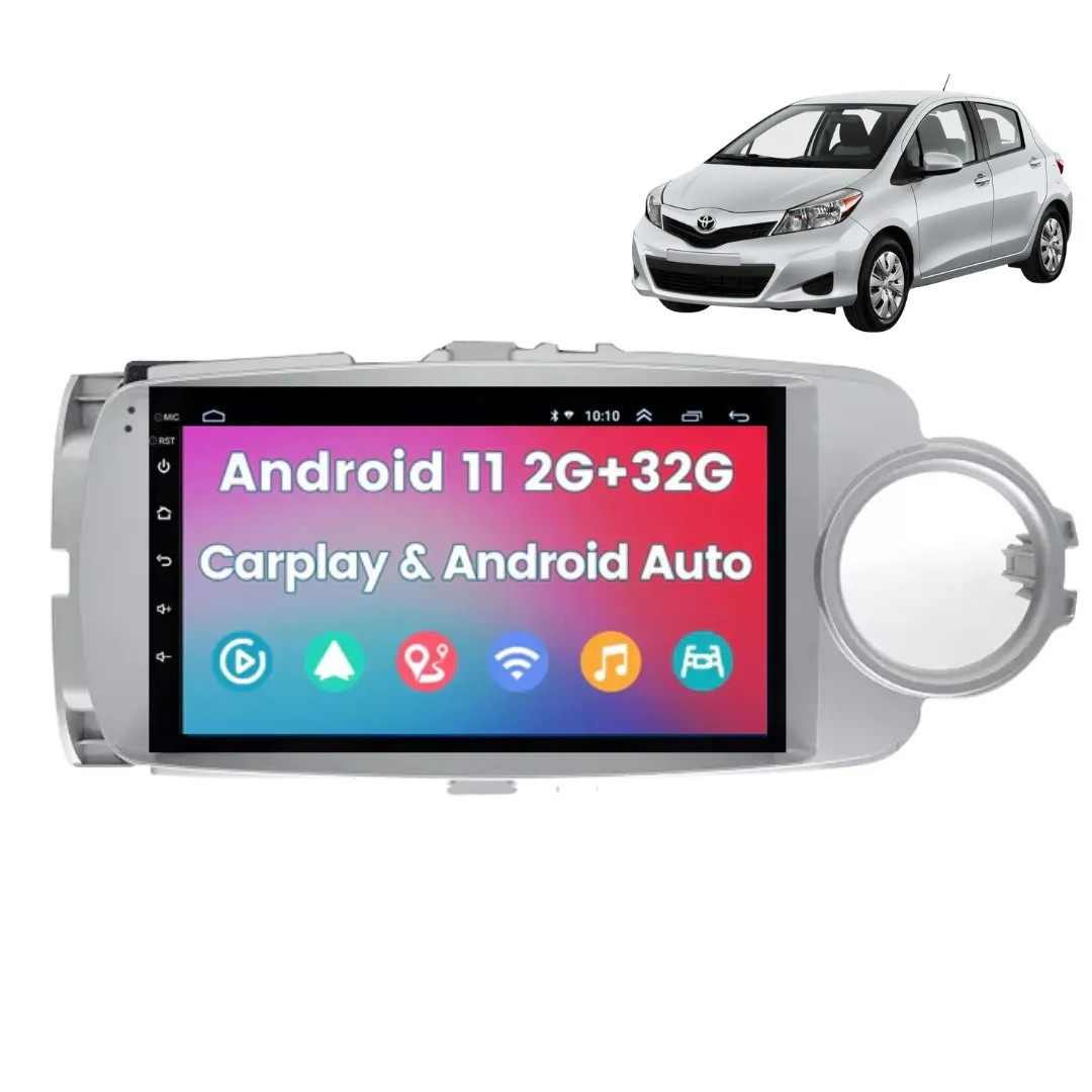 Daiko PRO Car Stereo Wireless Carplay Android Auto For Toyota Vitz Yaris 2011-13