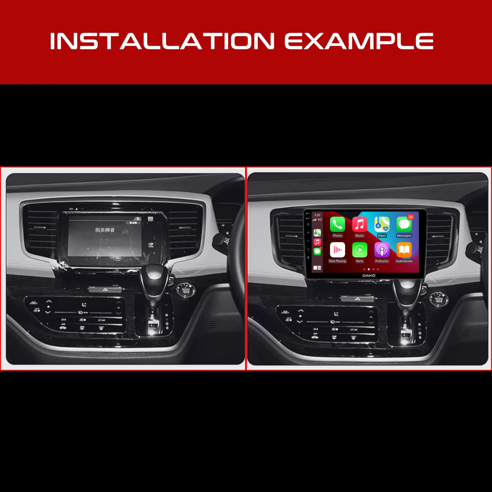 Daiko PRO Multimedia Unit Wireless Carplay Android Auto For Honda Odyssey 2015