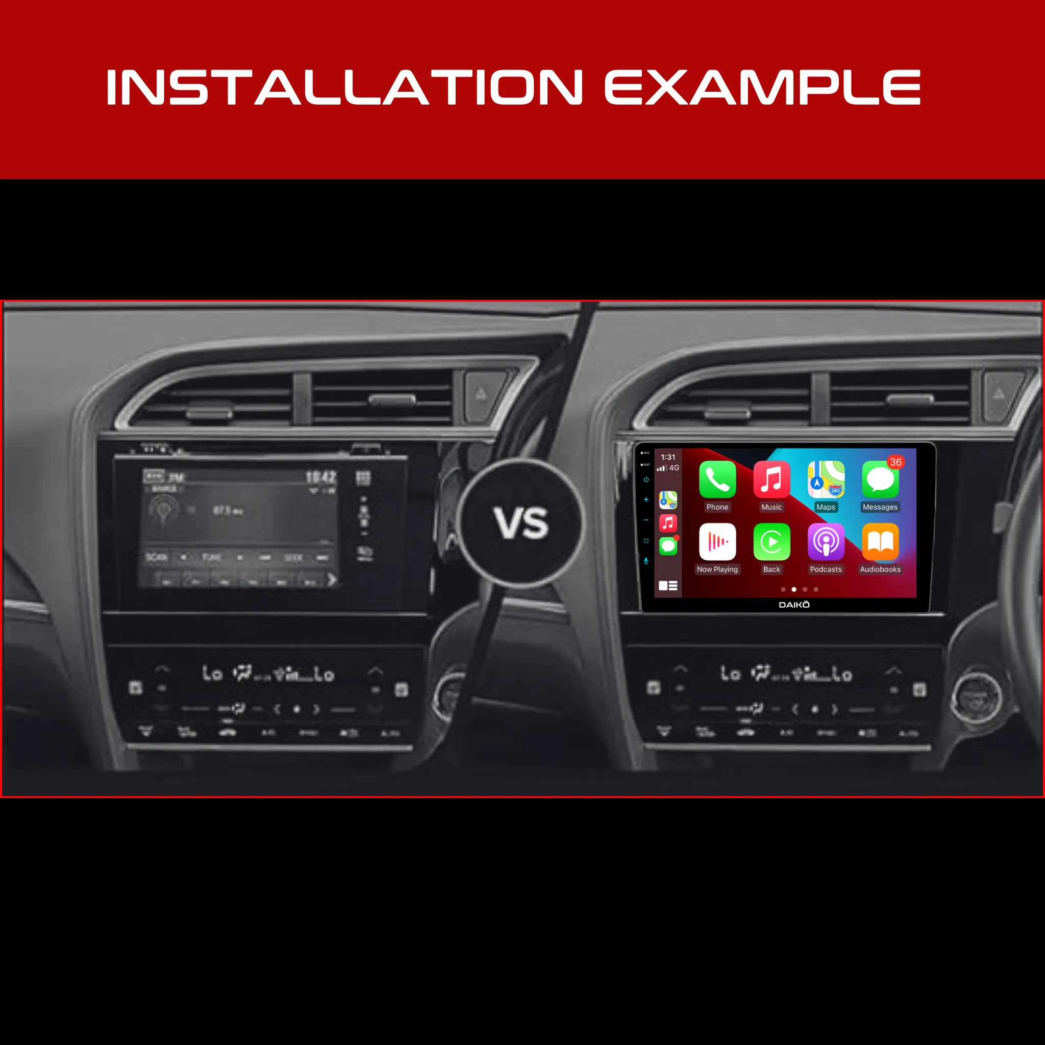 Daiko PRO Multimedia Unit Wireless Carplay Android Auto For Honda Shuttle 2014 