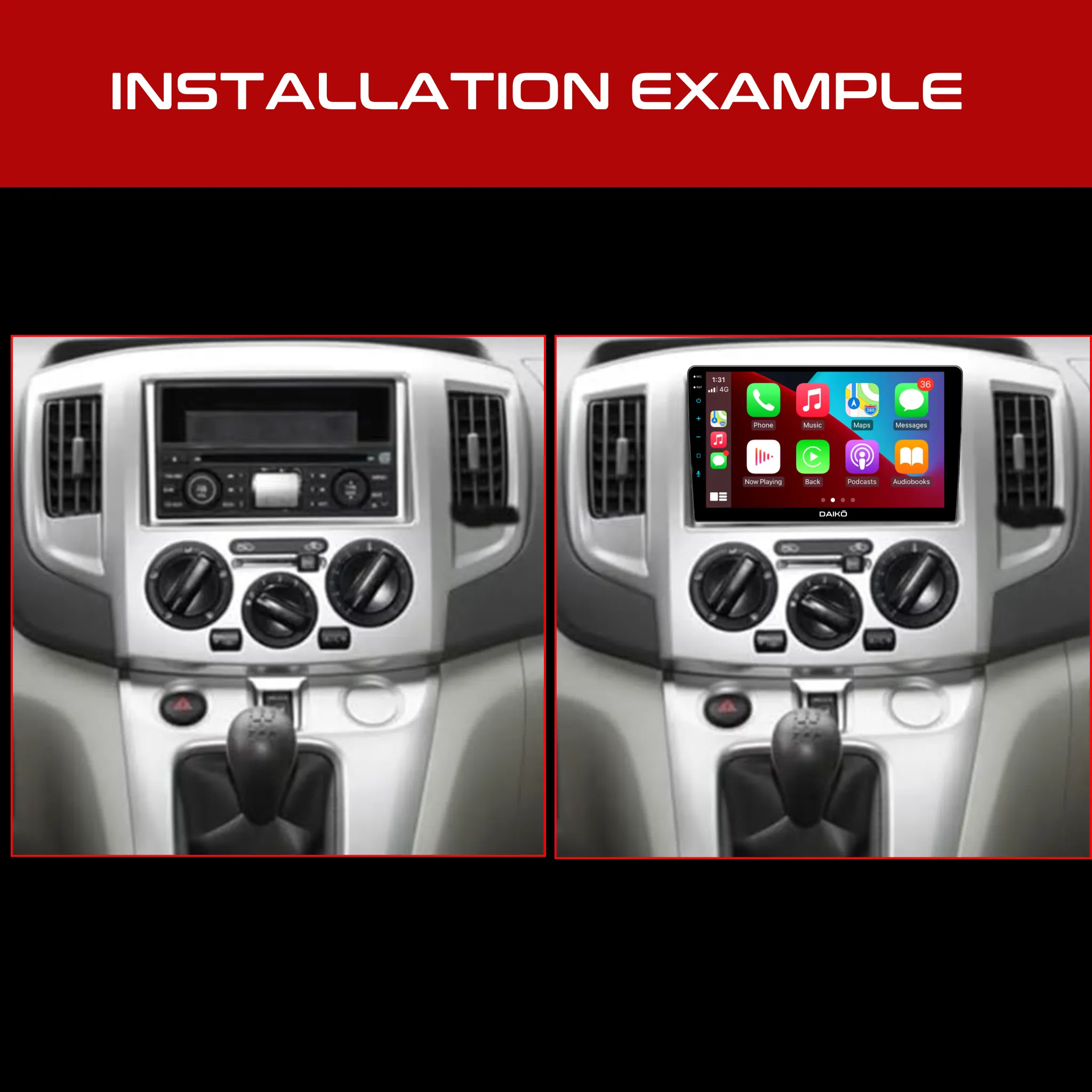 Daiko PRO Multimedia Unit Wireless Carplay Android Auto GPS For Nissan NV200