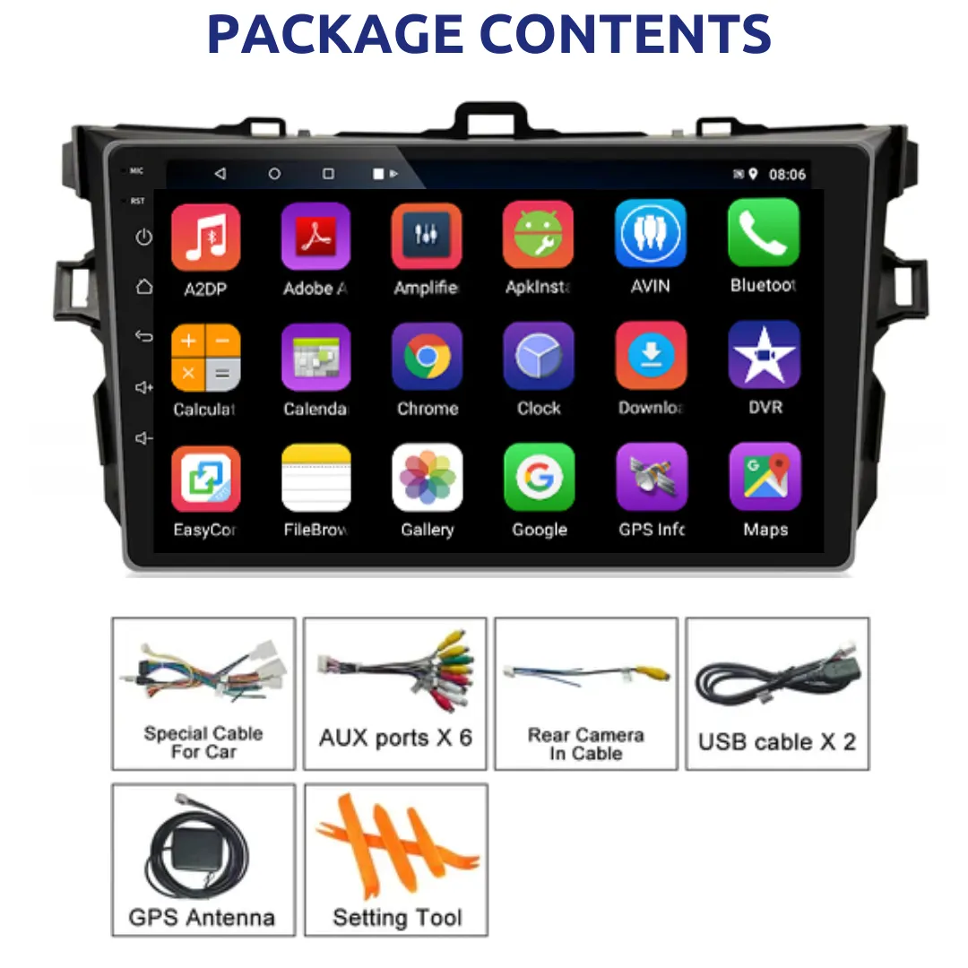Daiko PRO Multimedia Unit Wireless Carplay Android Auto GPS For Toyota Corolla