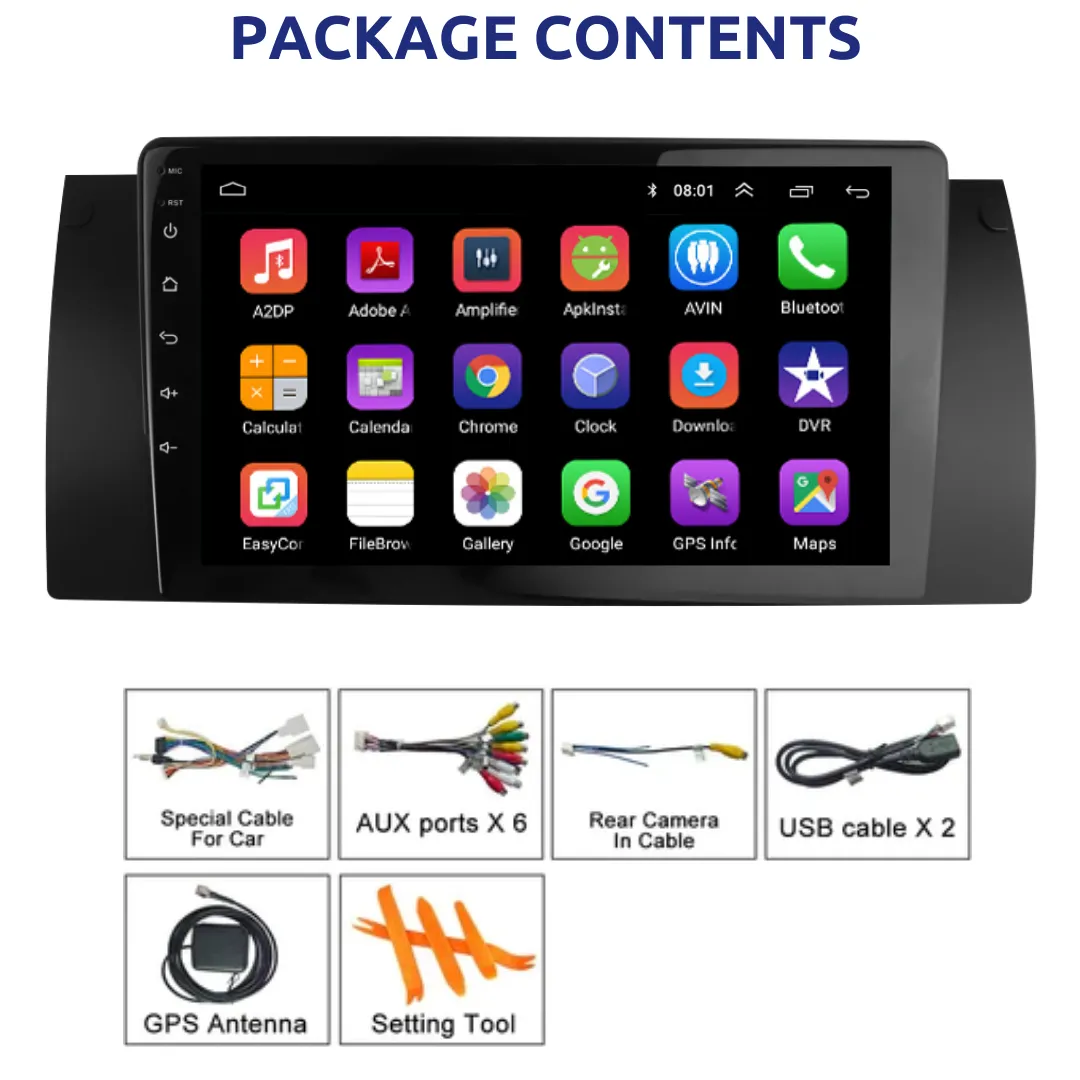 Daiko Ultra Car Stereo Carplay Android Auto For BMW 5-Series E39 1995-2003