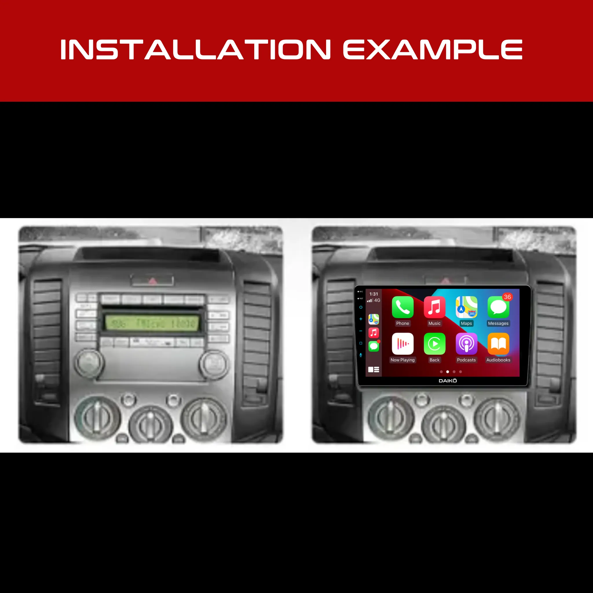 Daiko Ultra Car Stereo Carplay Android Auto For Ford Ranger Mazda BT-50 2006-10