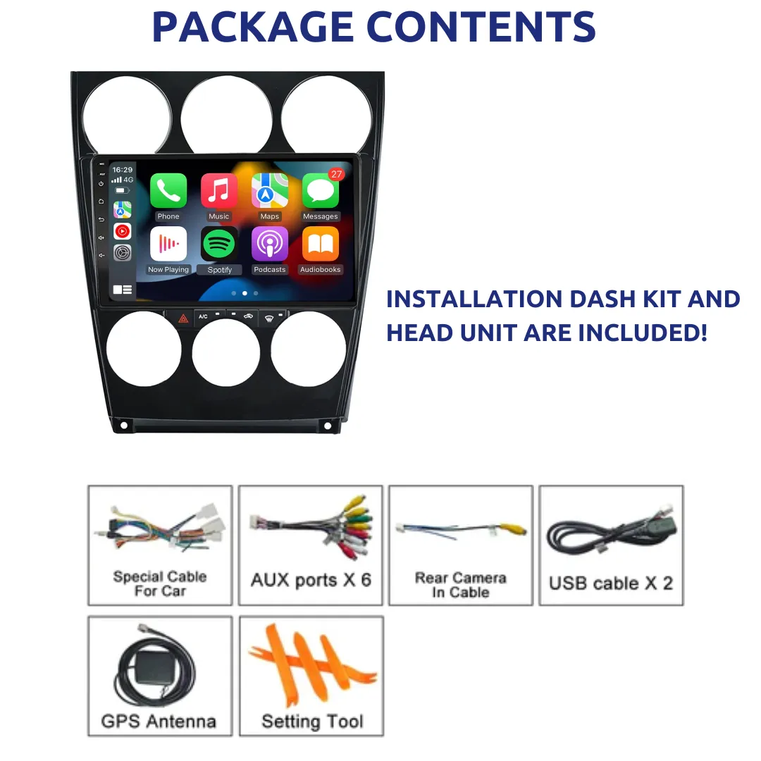 Daiko Ultra Car Stereo Carplay Android Auto For Mazda 6 Atenza 2004-2008