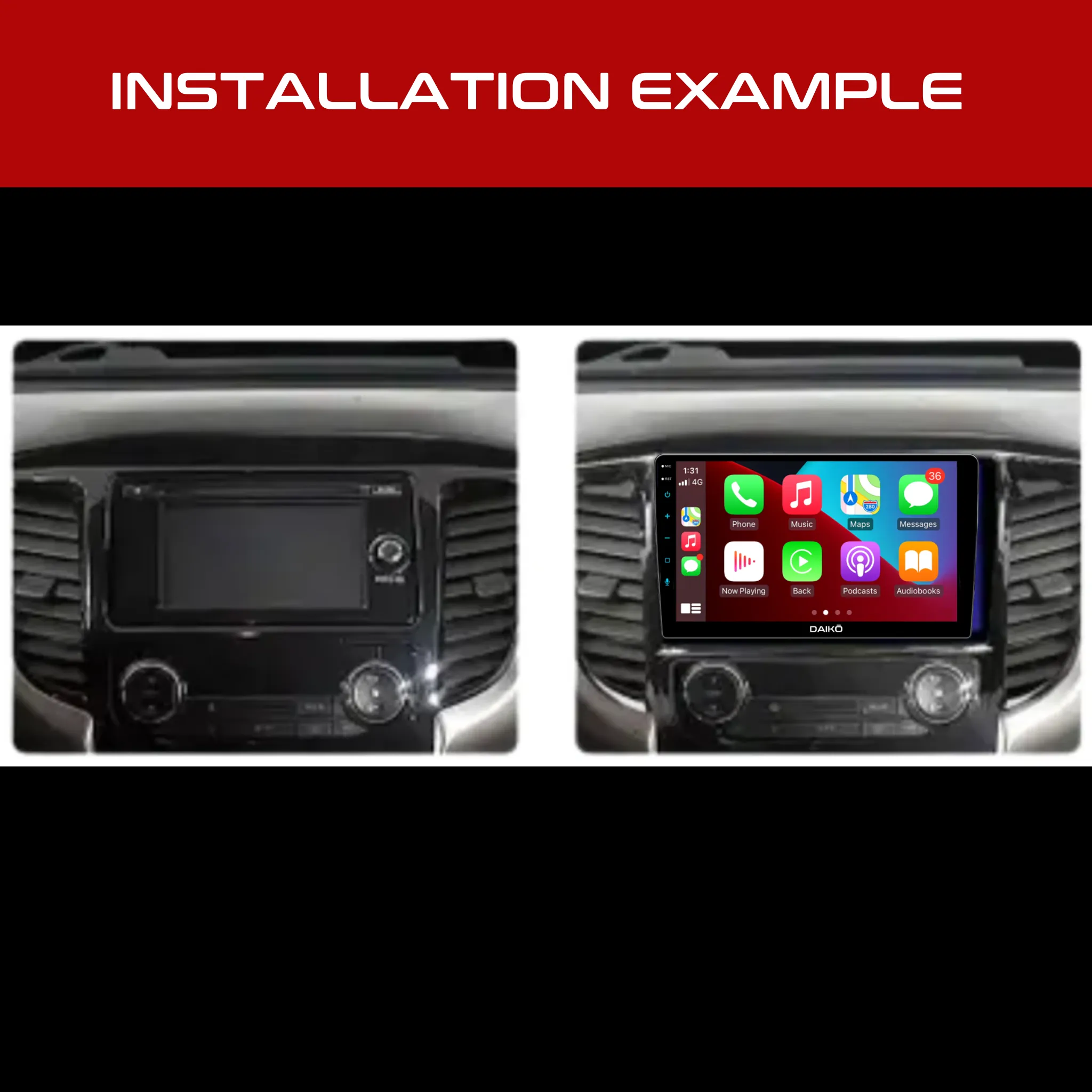Daiko Ultra Car Stereo Carplay Android Auto For Mitsubishi Triton 2016-2022