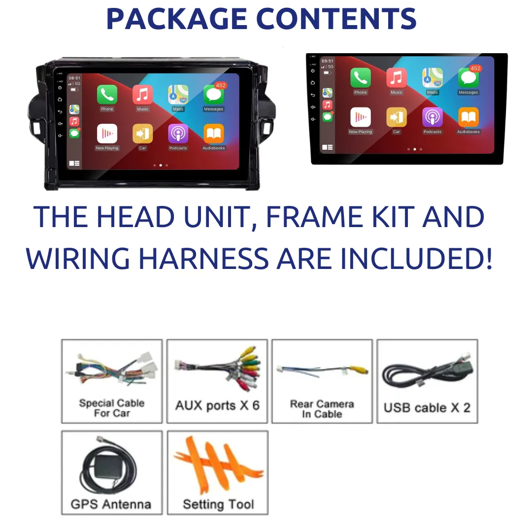 Daiko Ultra Car Stereo Carplay Android Auto For Toyota Fortuner Highlander 15-20