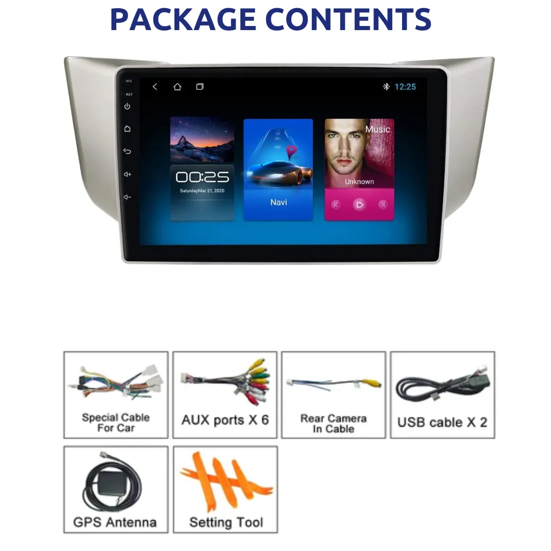 Daiko Ultra Car Stereo Carplay Android Auto For Toyota Harrier Lexus RX 2003-09