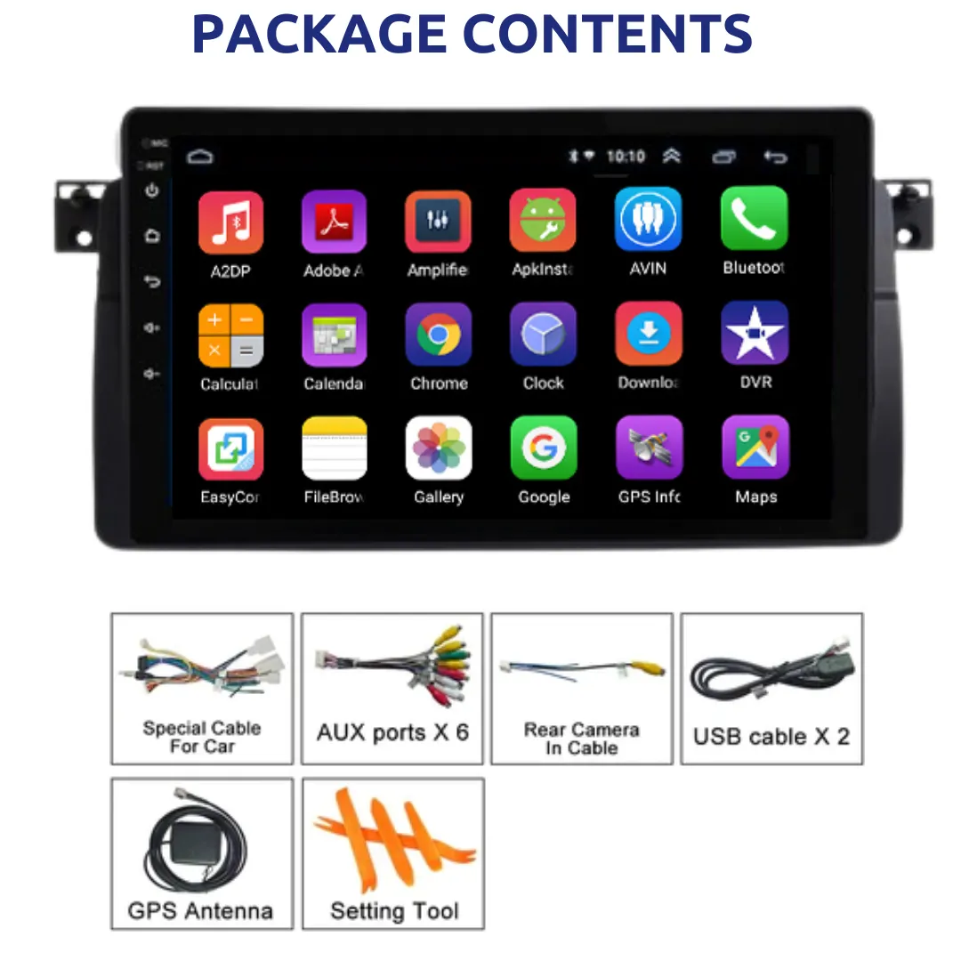 Daiko Ultra Car Stereo Wireless Carplay Android Auto For BMW 3 E46 1998-2006