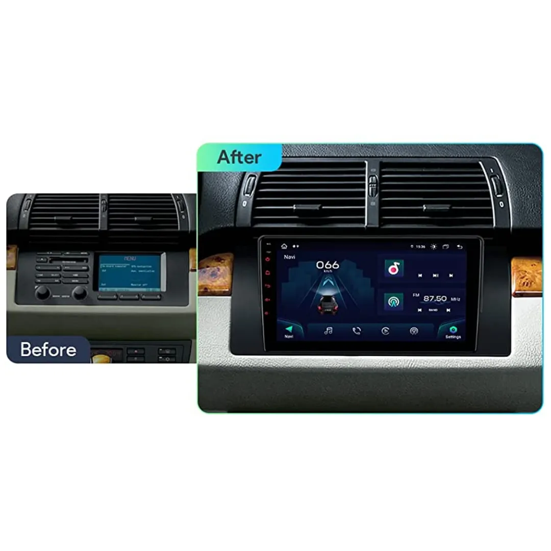Daiko Ultra Car Stereo Wireless Carplay Android Auto For BMW X5 E53 1999-2006