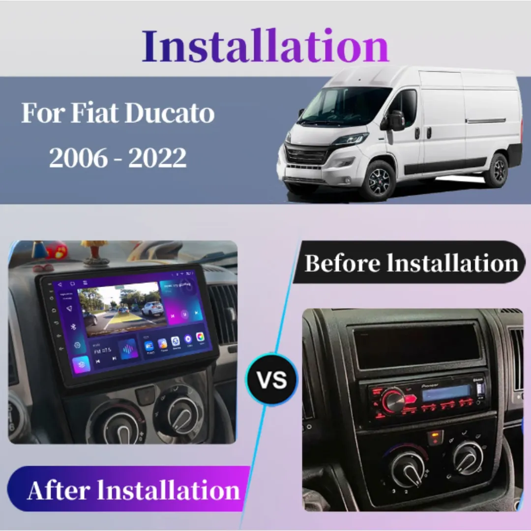 Daiko Ultra Car Stereo Wireless Carplay Android Auto For Fiat Ducato 2006-2020