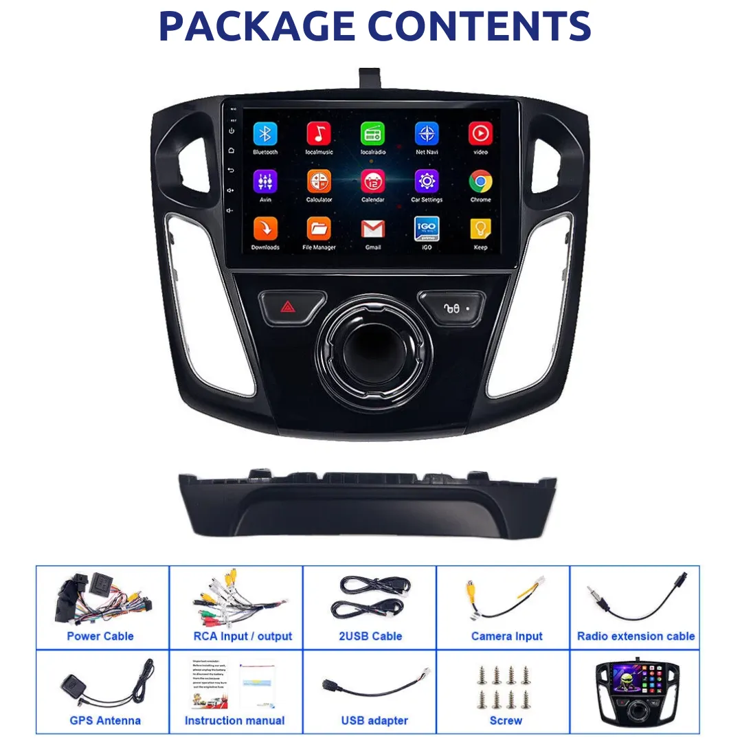 Daiko Ultra Car Stereo Wireless Carplay Android Auto For Ford Focus 2011-2018