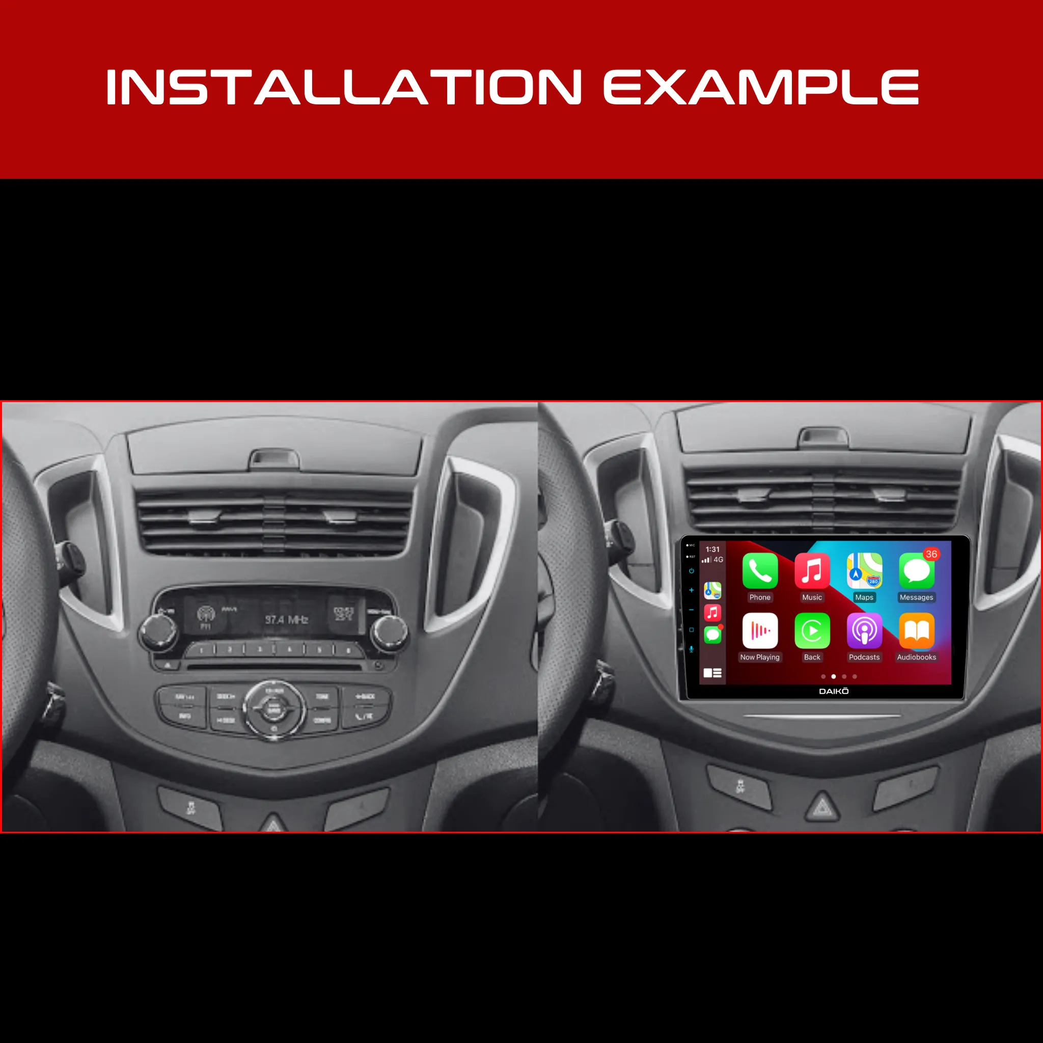 Daiko Ultra Car Stereo Wireless Carplay Android Auto For Holden Trax 2013-2017