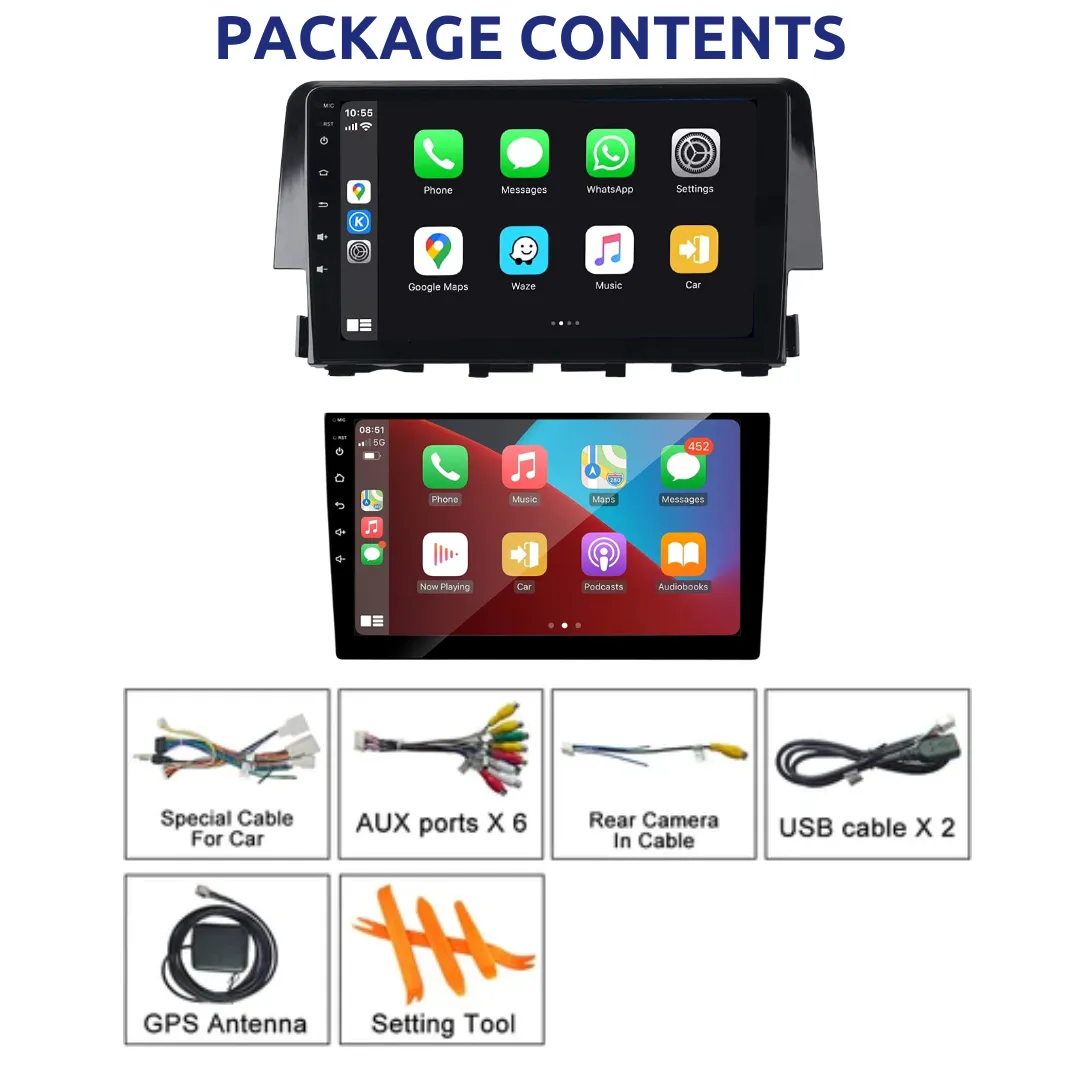 Daiko Ultra Car Stereo Wireless Carplay Android Auto For Honda Civic 2016-2021