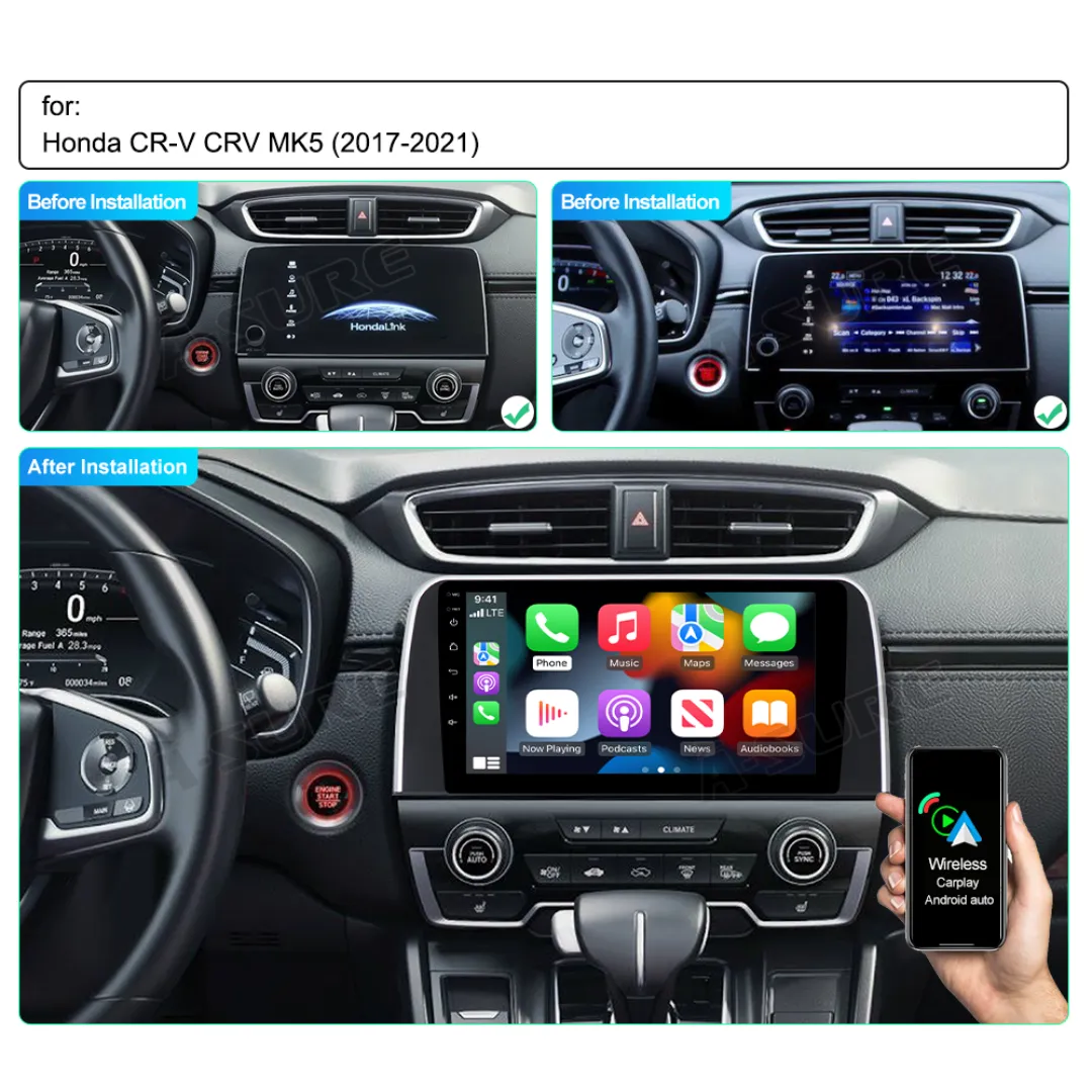 Daiko Ultra Car Stereo Wireless Carplay Android Auto For Honda CR-V 2017-2021
