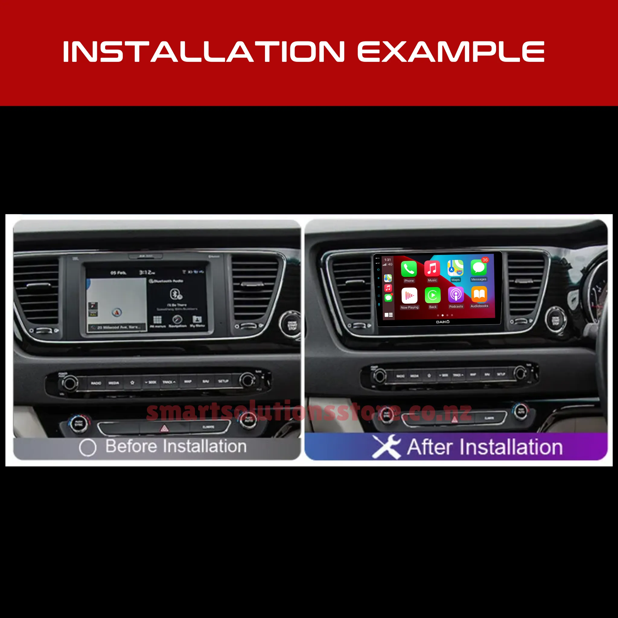 Daiko Ultra Car Stereo Wireless Carplay Android Auto For Kia Carnival  2014 