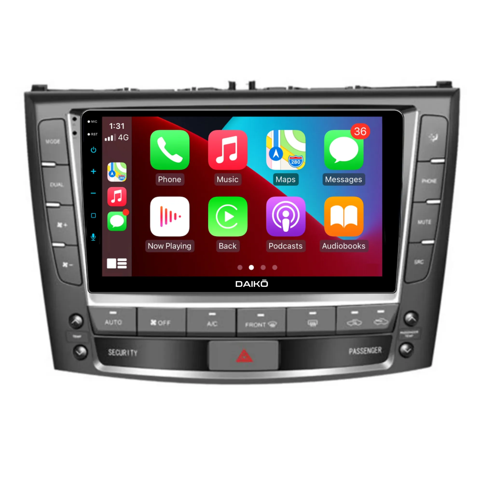 Daiko Ultra Car Stereo Wireless Carplay Android Auto For Lexus IS250 2005-12