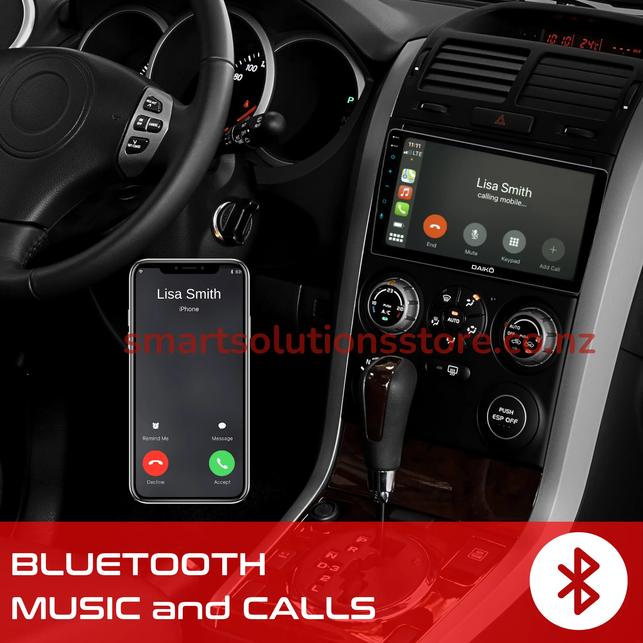 Daiko Ultra Car Stereo Wireless Carplay Android Auto For Lexus IS250 2005-12