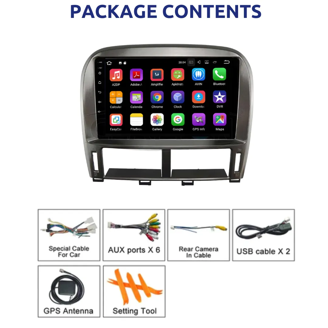 Daiko Ultra Car Stereo Wireless Carplay Android Auto For Lexus LS430 2001-2006