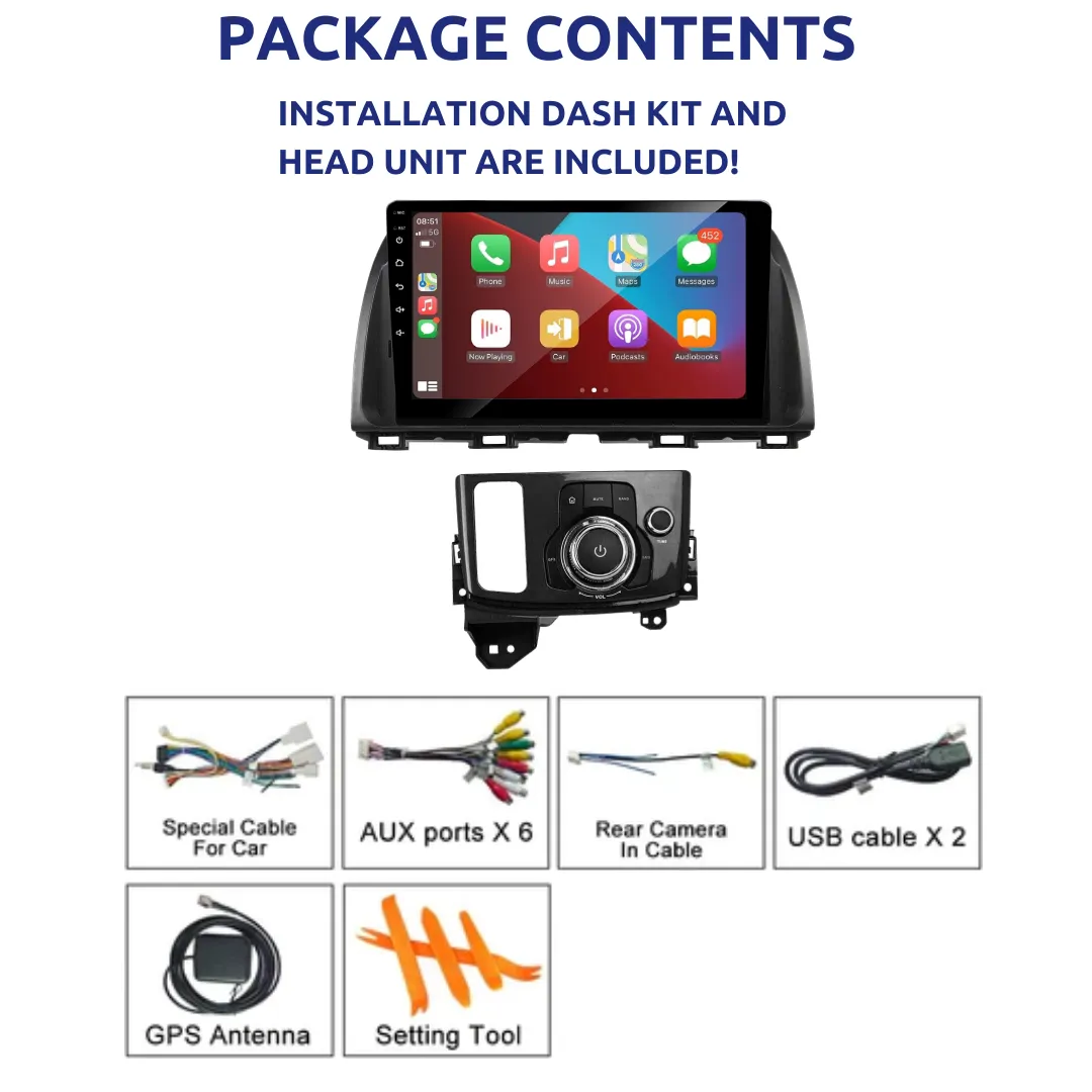 Daiko Ultra Car Stereo Wireless Carplay Android Auto For Mazda CX-5 2012-2016