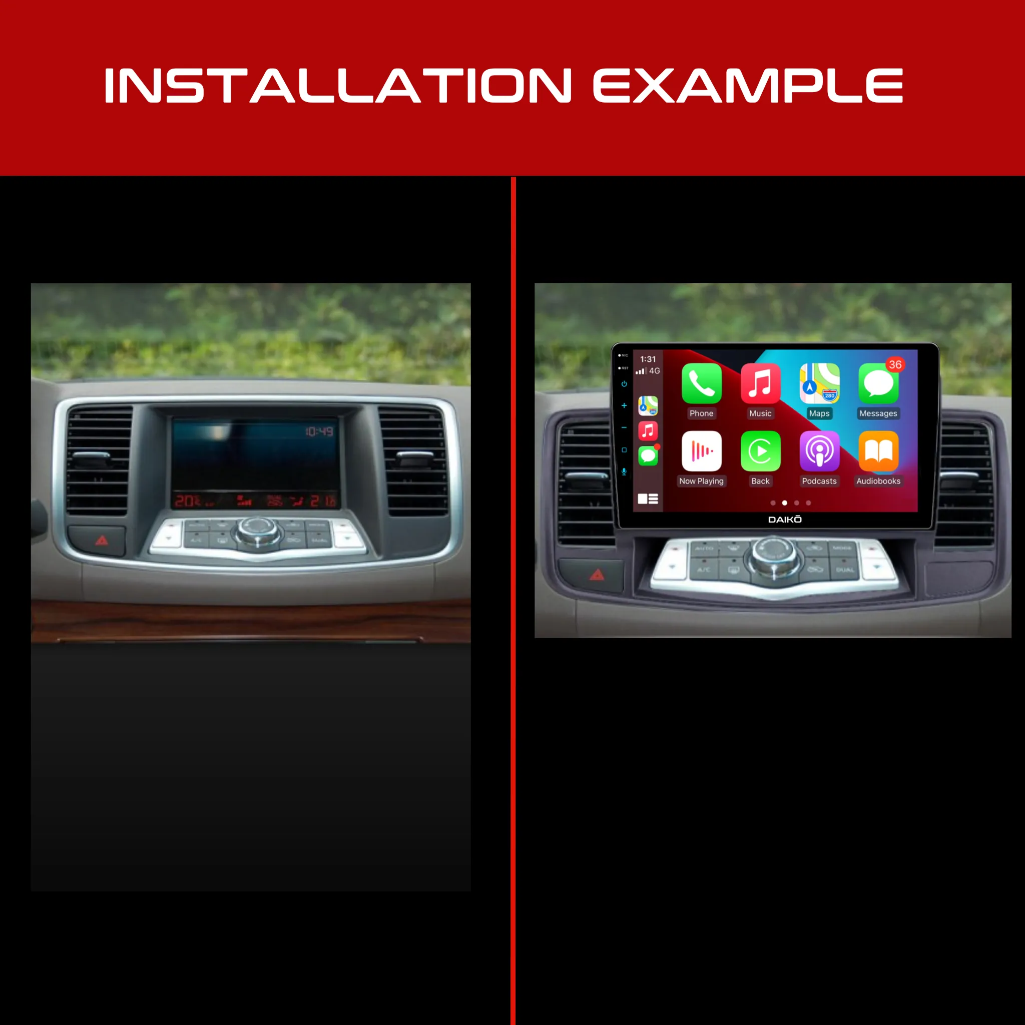 Daiko Ultra Car Stereo Wireless Carplay Android Auto For Nissan Teana 2009-2013