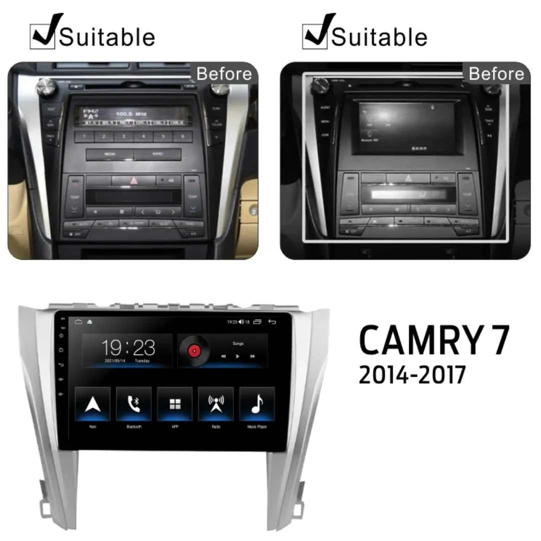 Daiko Ultra Car Stereo Wireless Carplay Android Auto For Toyota Camry 2014-2017