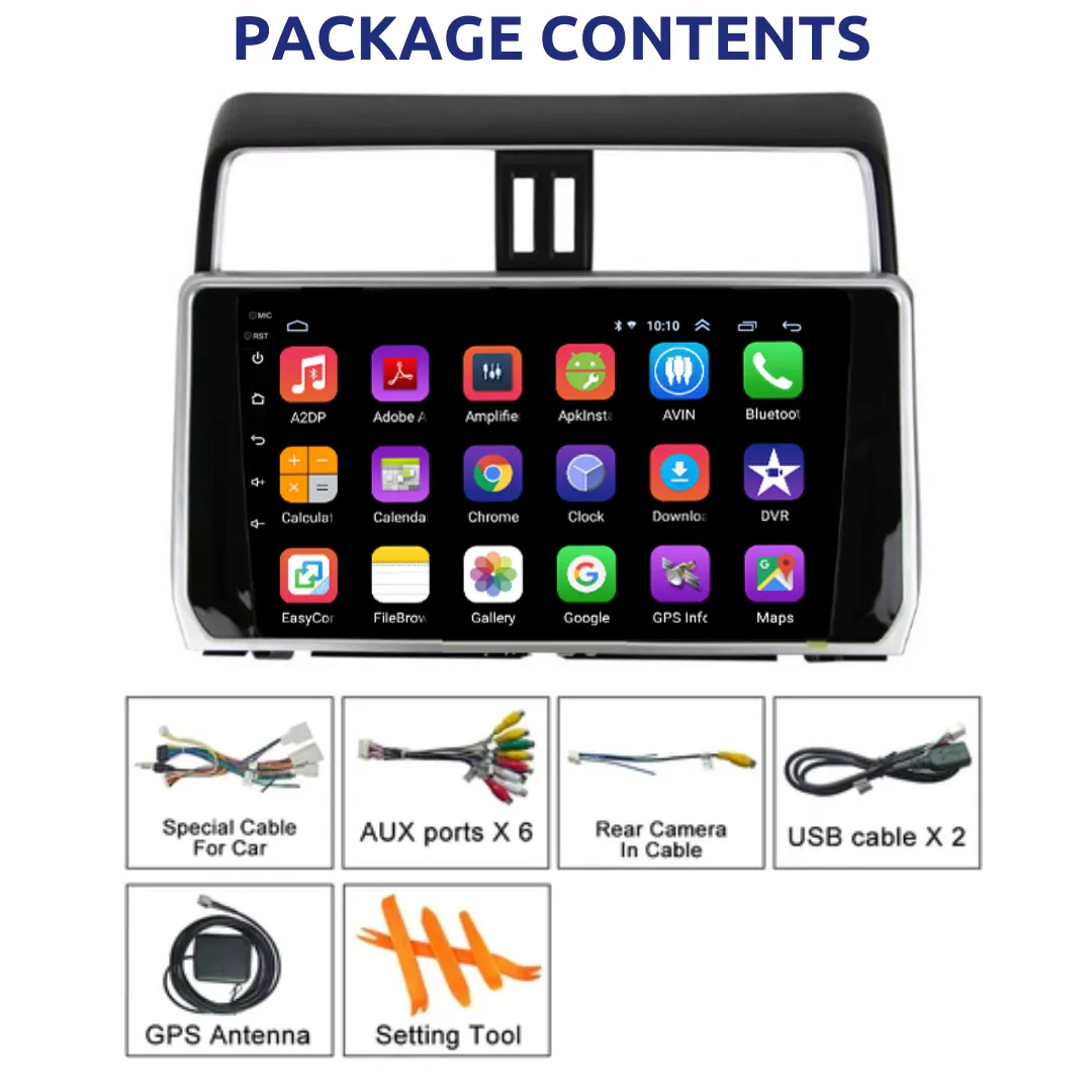 Daiko Ultra Car Stereo Wireless Carplay Android Auto For Toyota Prado 2018-2023