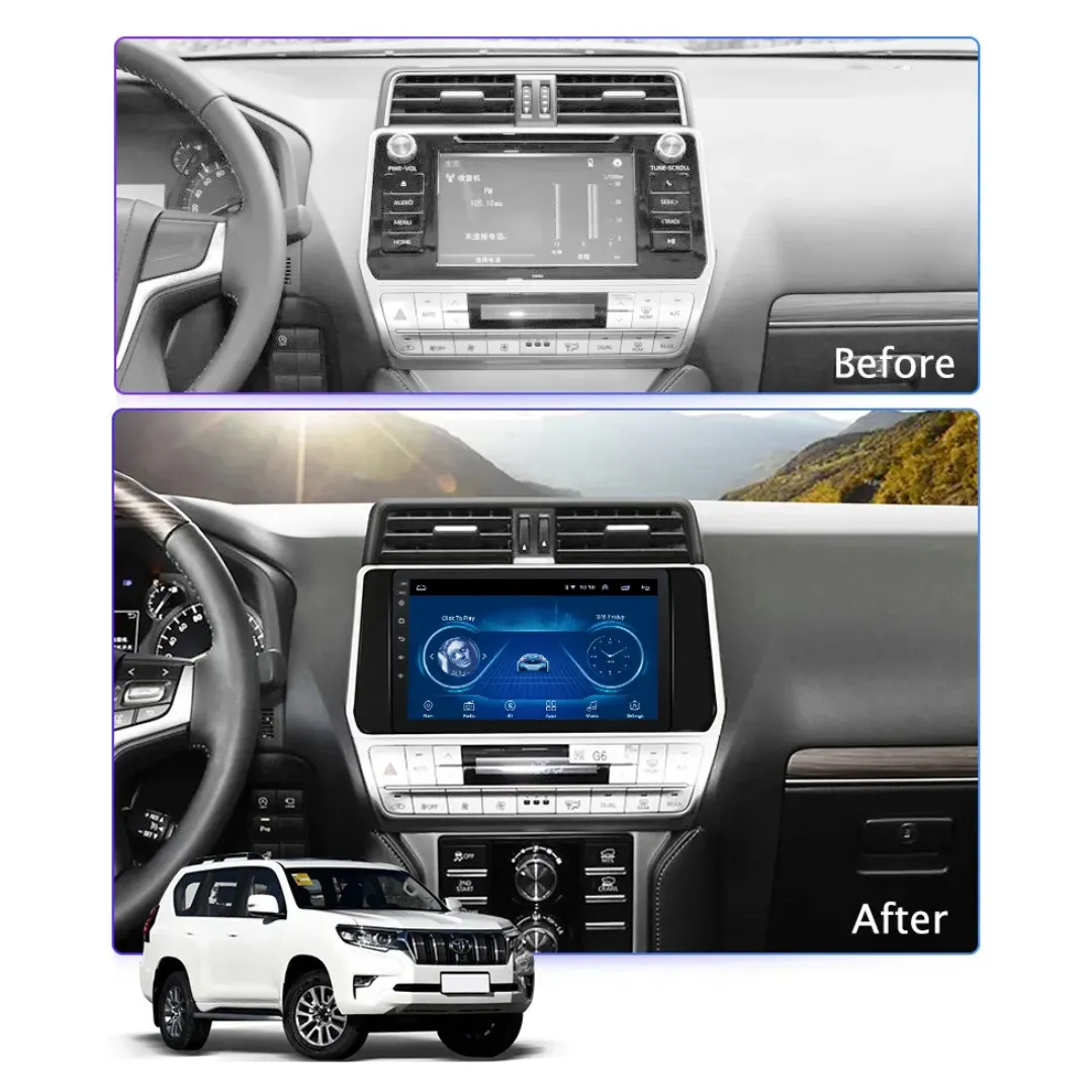 Daiko Ultra Car Stereo Wireless Carplay Android Auto For Toyota Prado 2018-2023