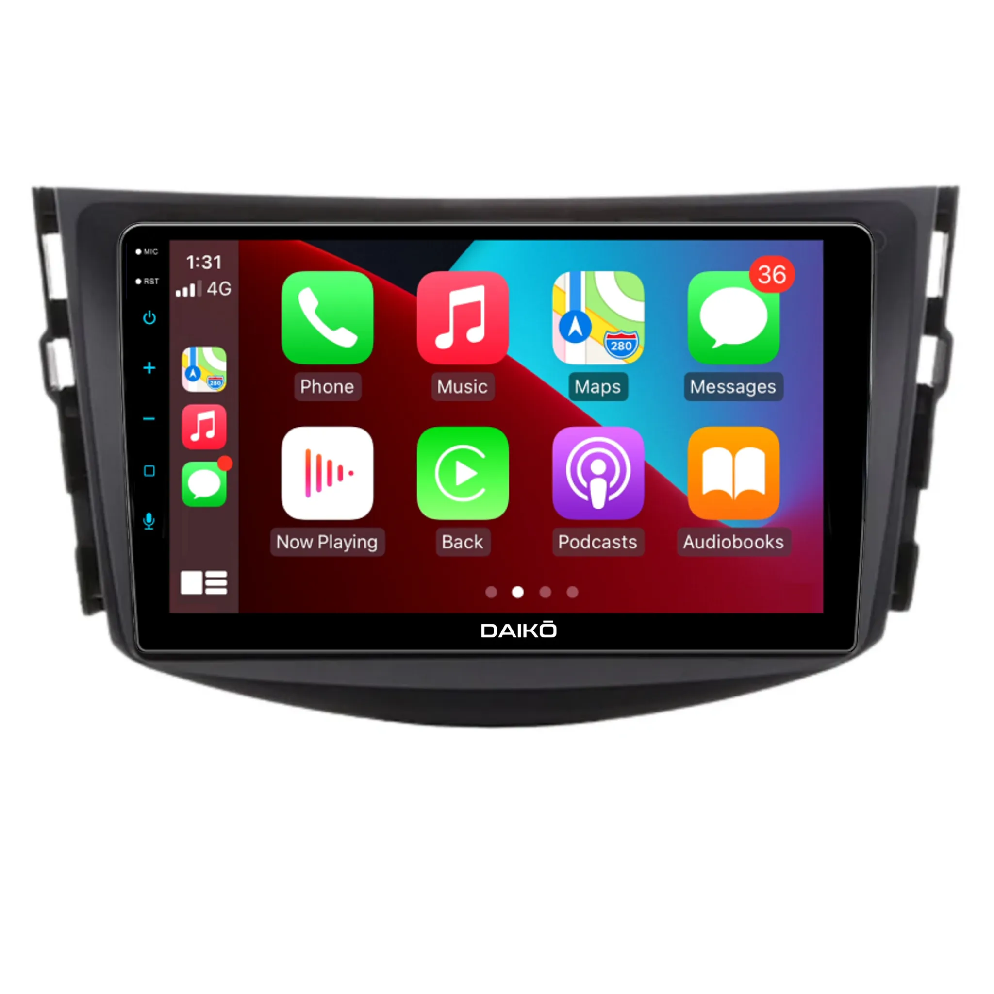 Daiko Ultra Car Stereo Wireless Carplay Android Auto For Toyota RAV4 2007-2013
