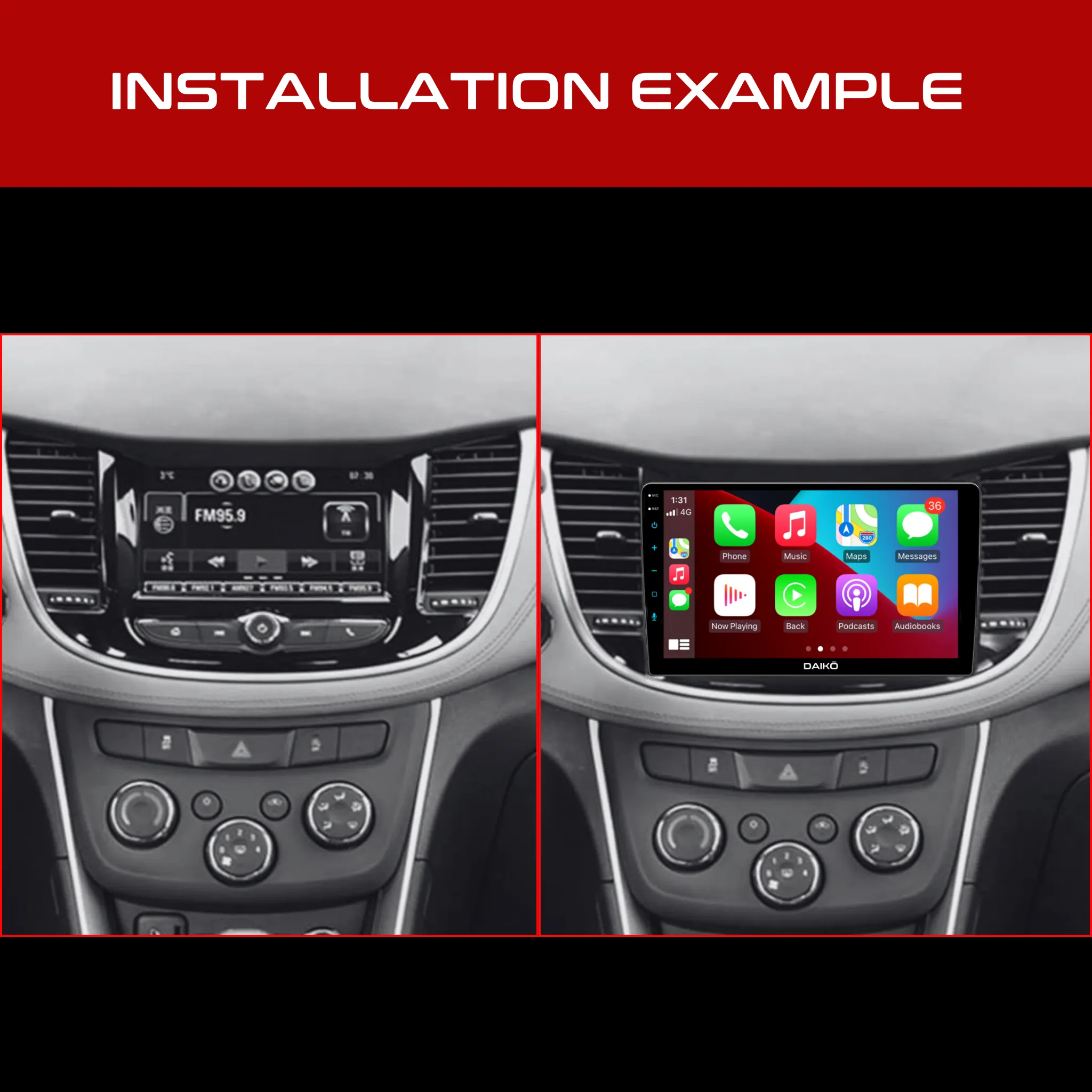 Daiko Ultra Multimedia Unit Wireless Carplay Android Auto For Holden Trax 2017