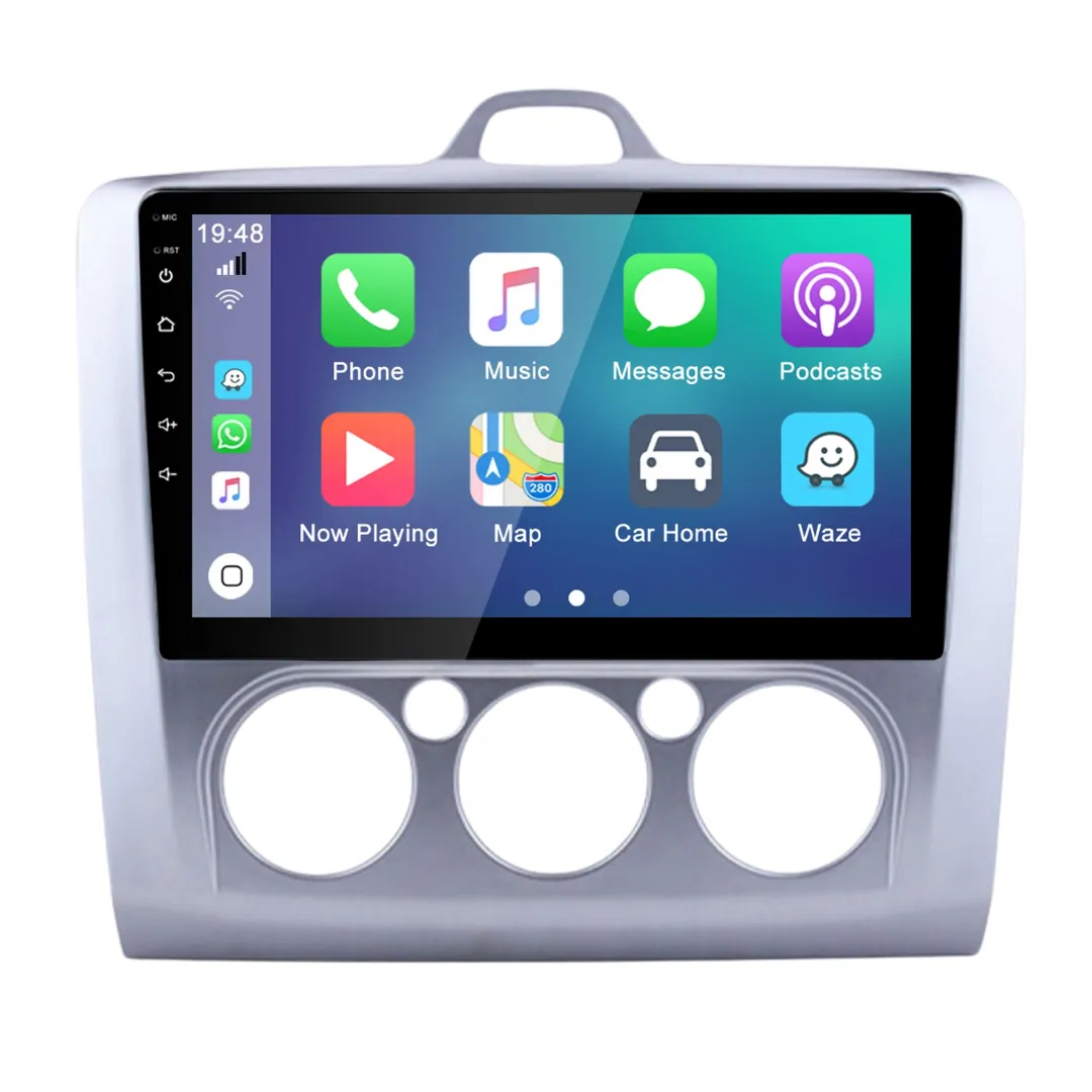 Daiko X Car Stereo Carplay Android Auto For Ford Focus 2004-2012 Manual AC