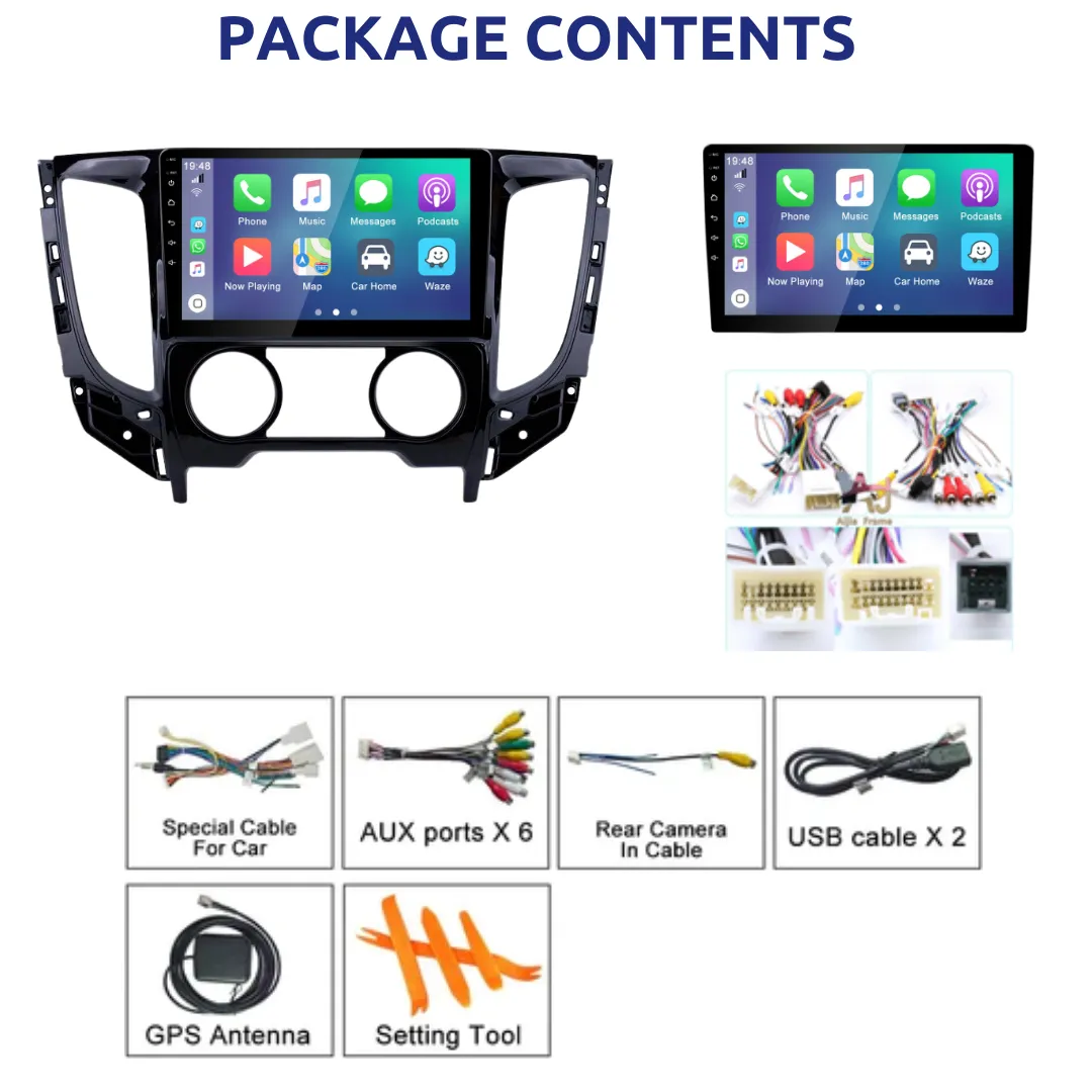Daiko X Car Stereo Carplay Android Auto For Mitsubishi Triton 2015-20 Manual AC