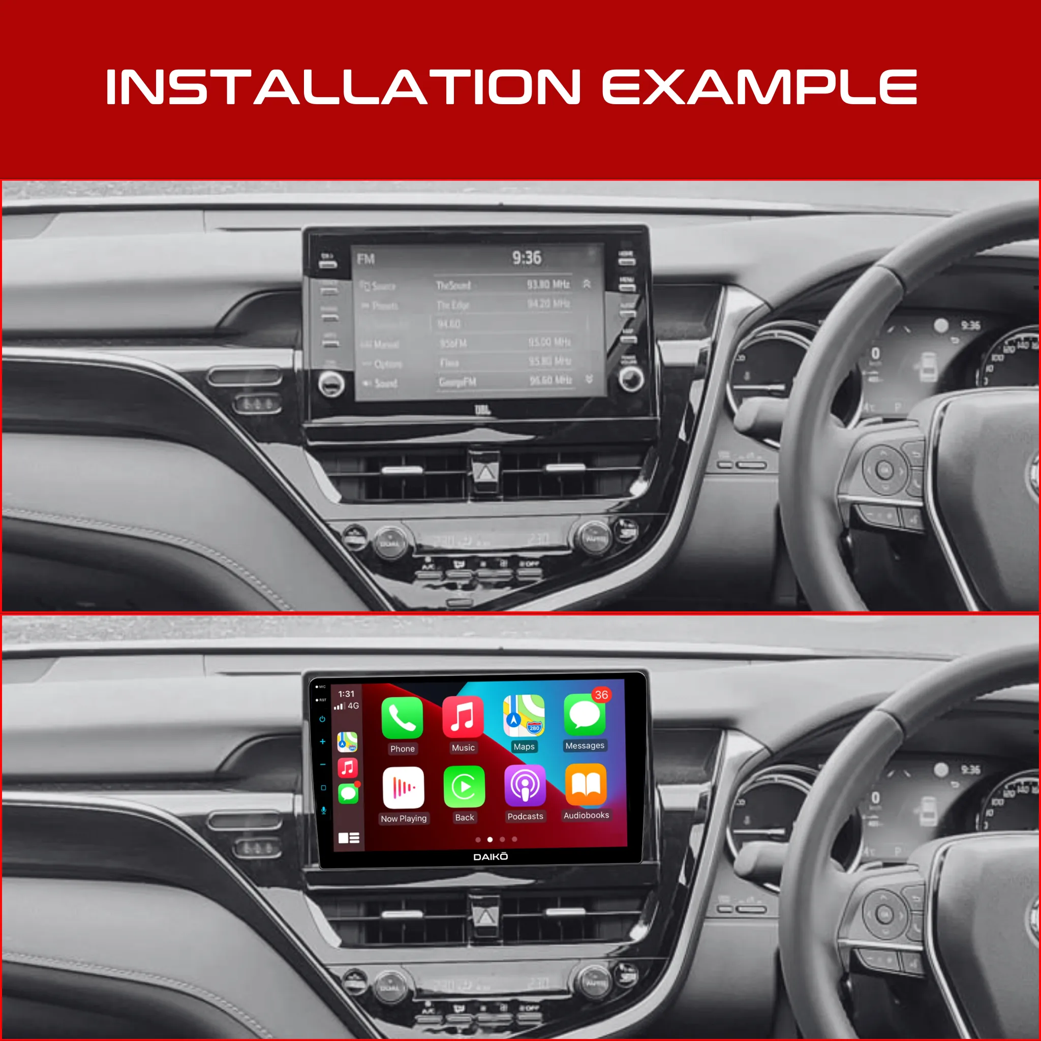 Daiko X Car Stereo Carplay Android Auto For Toyota Camry 2021-2023 10Inch