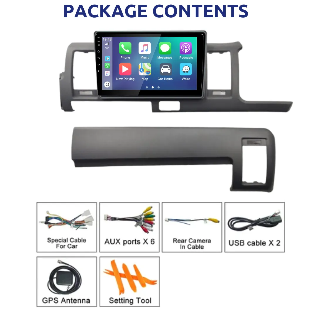 Daiko X Car Stereo Carplay Android Auto For Toyota Hiace Non-Jumbo 2005-18