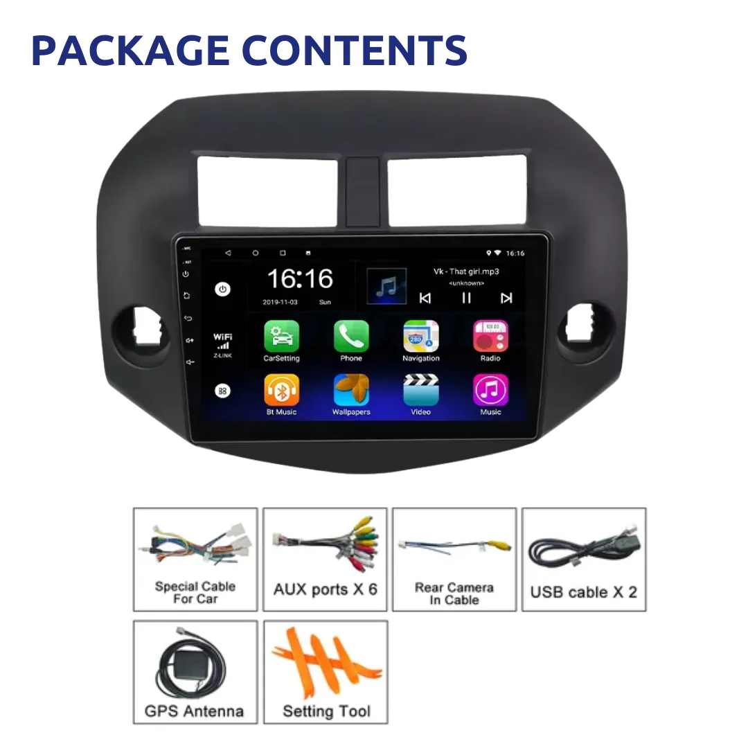 Daiko X Car Stereo Carplay Android Auto ForToyota RAV4 Vanguard 2005-2013