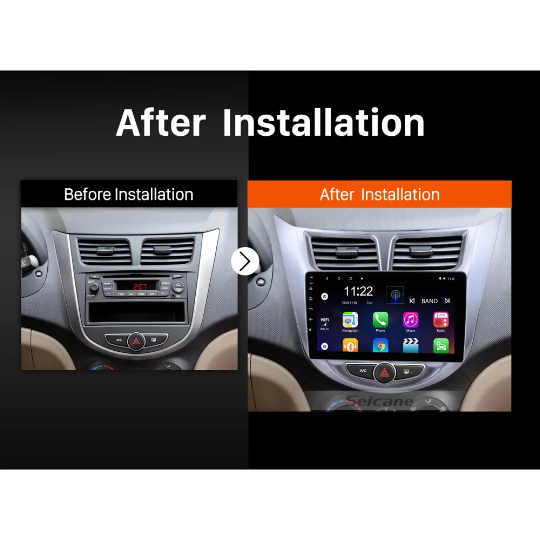 Daiko X Car Stereo Wireless Carplay Android Auto For Hyundai Accent 2010-2016