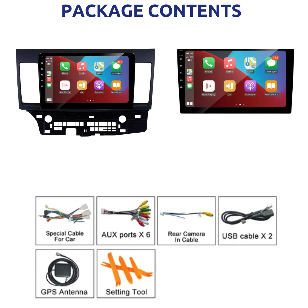 Daiko X Car Stereo Wireless Carplay Android Auto For Mitsubishi Lancer 2009-2016