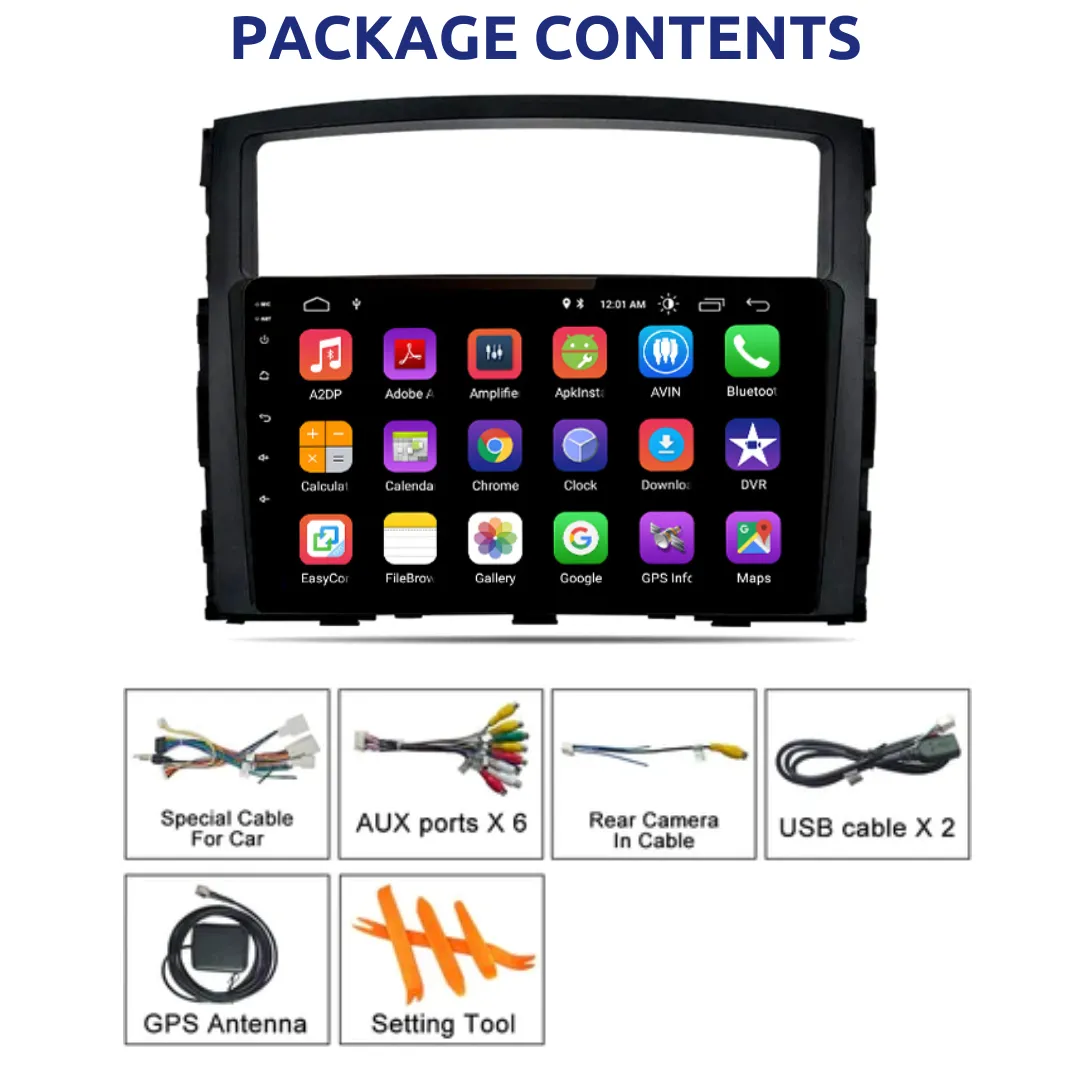 Daiko X Car Stereo Wireless Carplay Android Auto For Mitsubishi Pajero 2006-2014