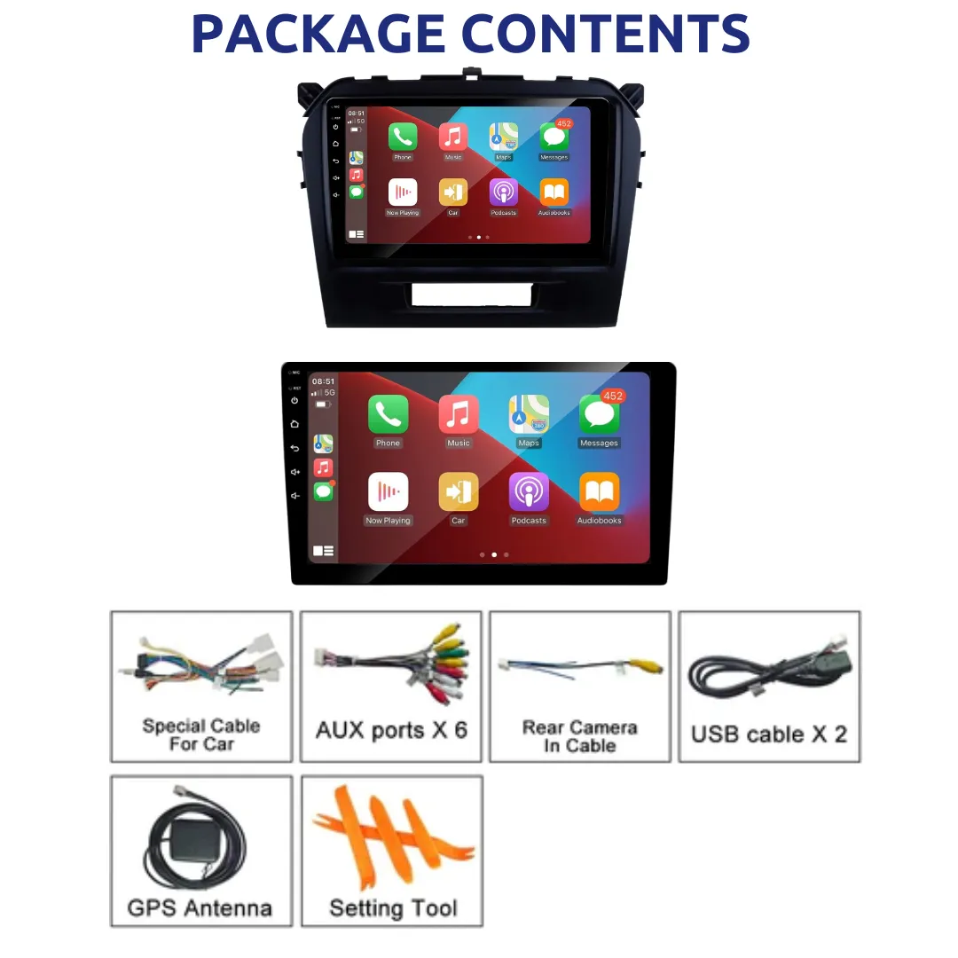 Daiko X Car Stereo Wireless Carplay Android Auto For Suzuki Vitara 2015-2023
