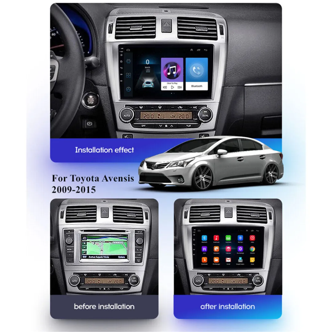 Daiko X Car Stereo Wireless Carplay Android Auto For Toyota Avensis 2009-2015