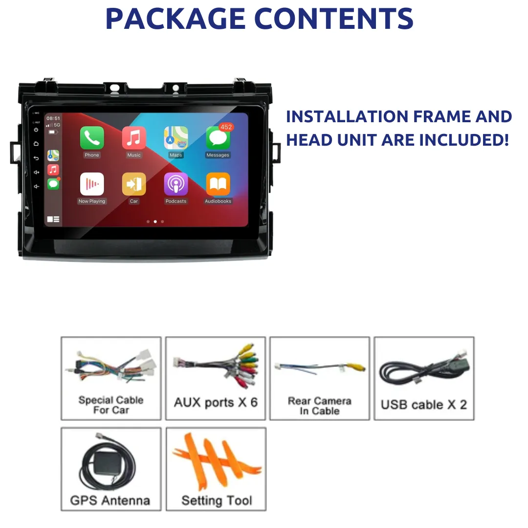 Daiko X Car Stereo Wireless Carplay Android Auto For Toyota Estima 2006-2012