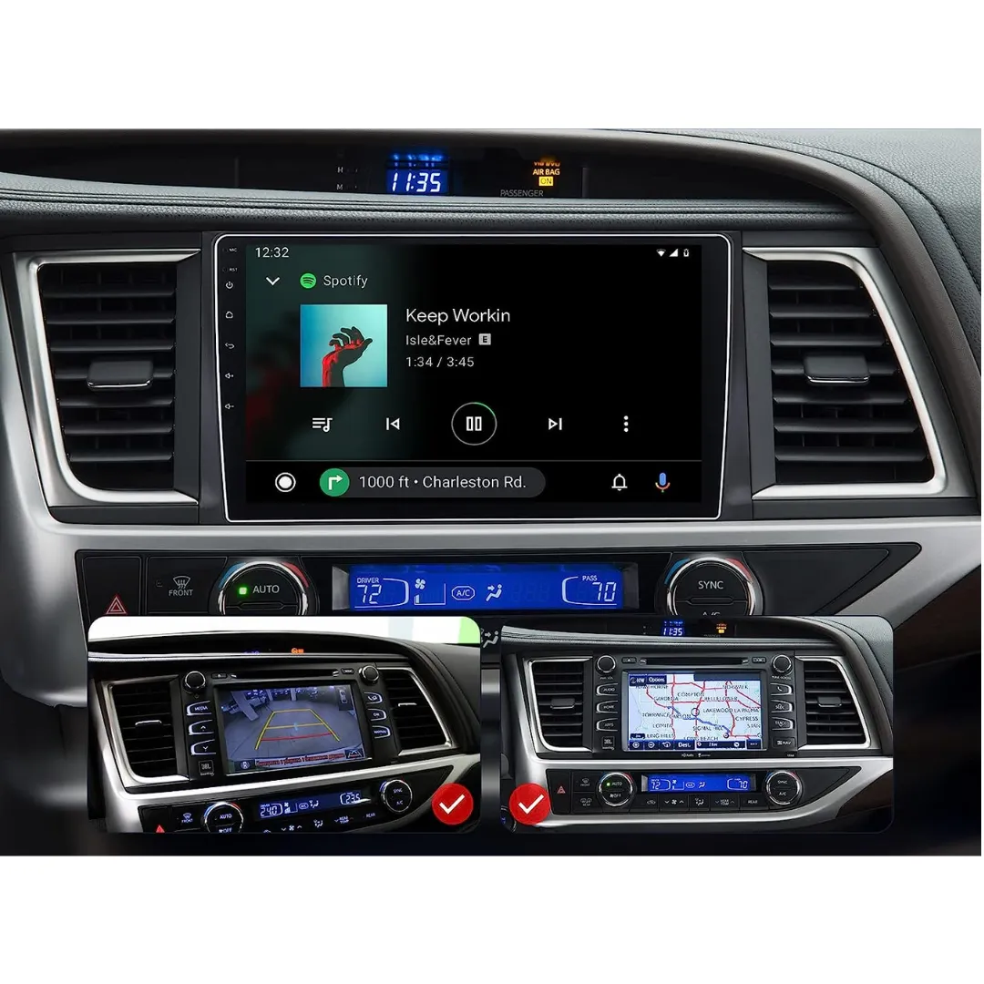 Daiko X Car Stereo Wireless Carplay Android Auto For Toyota Highlander 2015-19