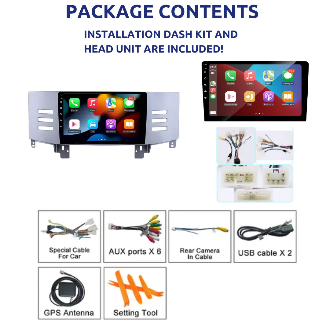 Daiko X Car Stereo Wireless Carplay Android Auto For Toyota Mark X 2005-2009