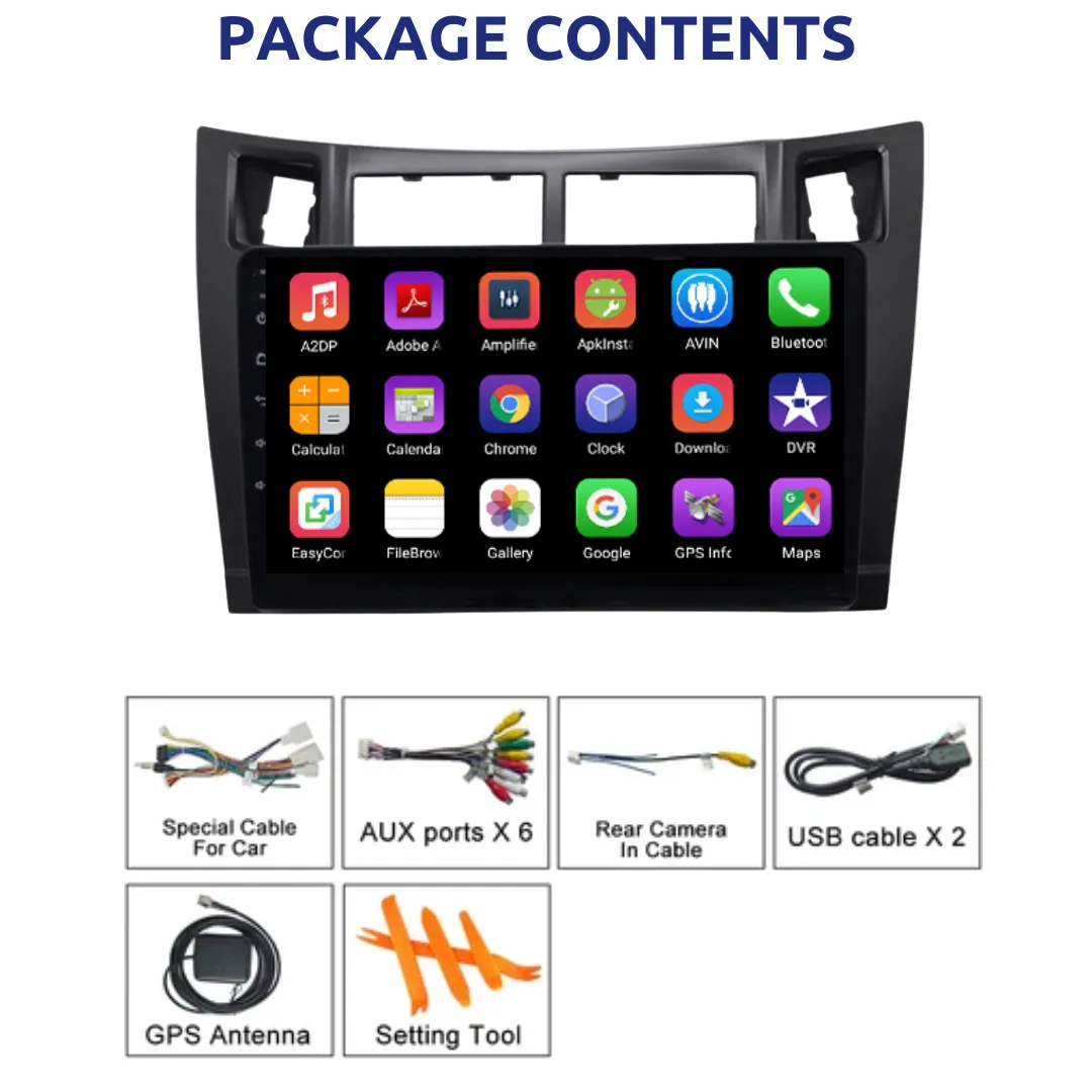 Daiko X Car Stereo Wireless Carplay Android Auto For Toyota Vitz Yaris 2005-2012