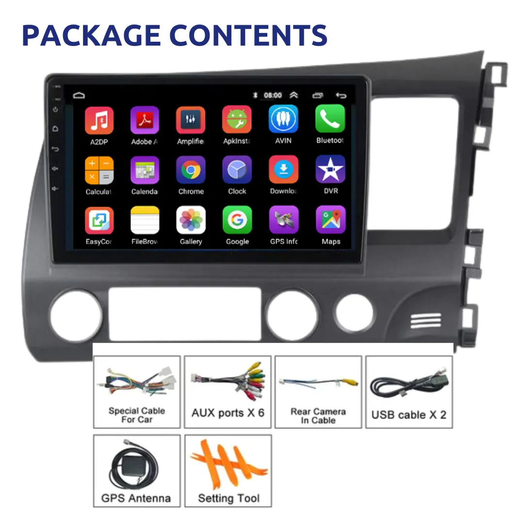 Daiko X Multimedia Unit Wireless Carplay Android Auto For Honda Civic 2005-2012