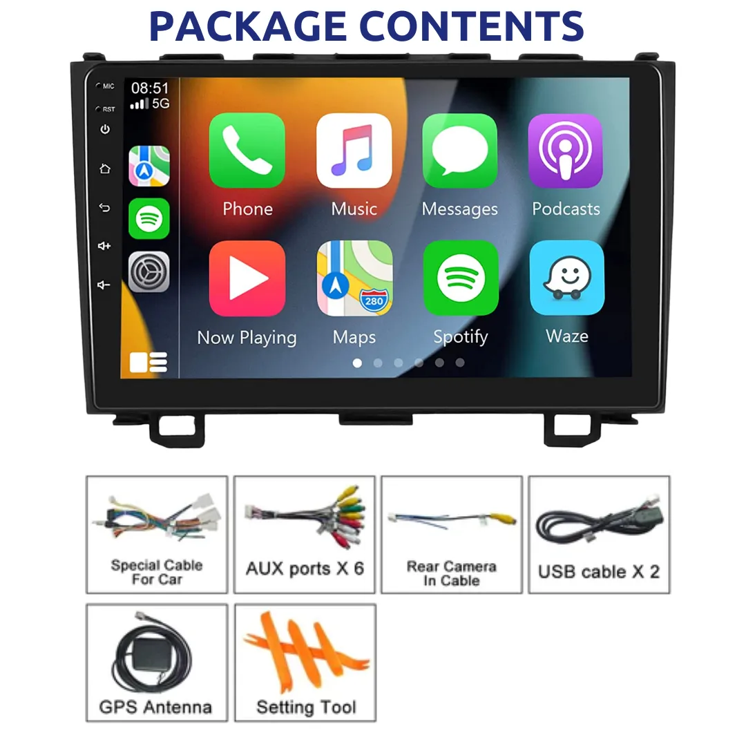Daiko X Multimedia Unit Wireless Carplay Android Auto For Honda CRV 2006-2012