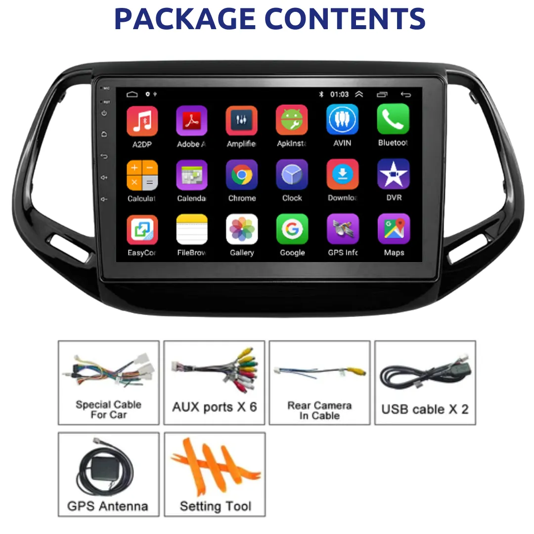 Daiko X Multimedia Unit Wireless Carplay Android Auto For Jeep Compass 2017-2022