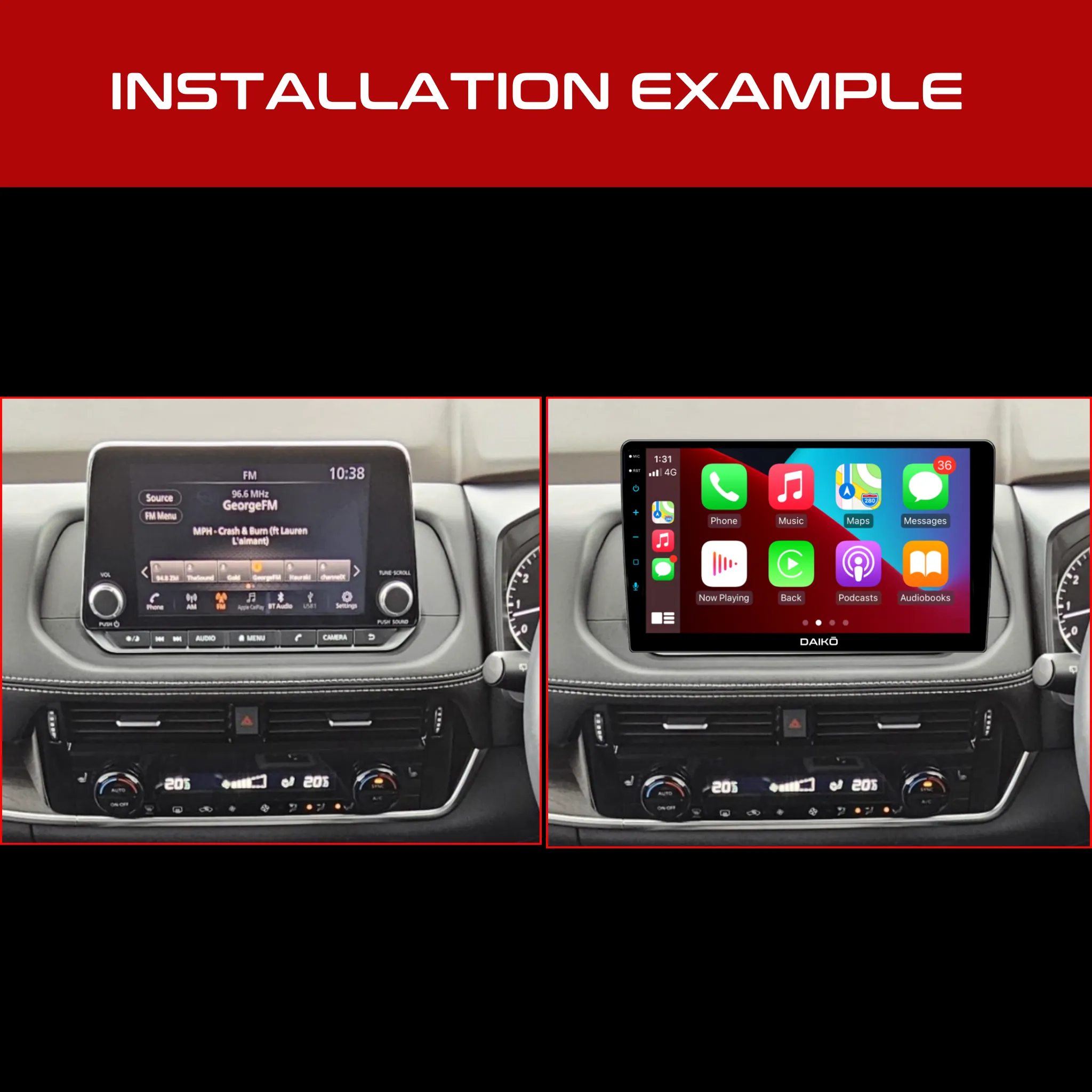 Daiko X Multimedia Unit Wireless Carplay Android Auto For Nissan X-Trail 2021 