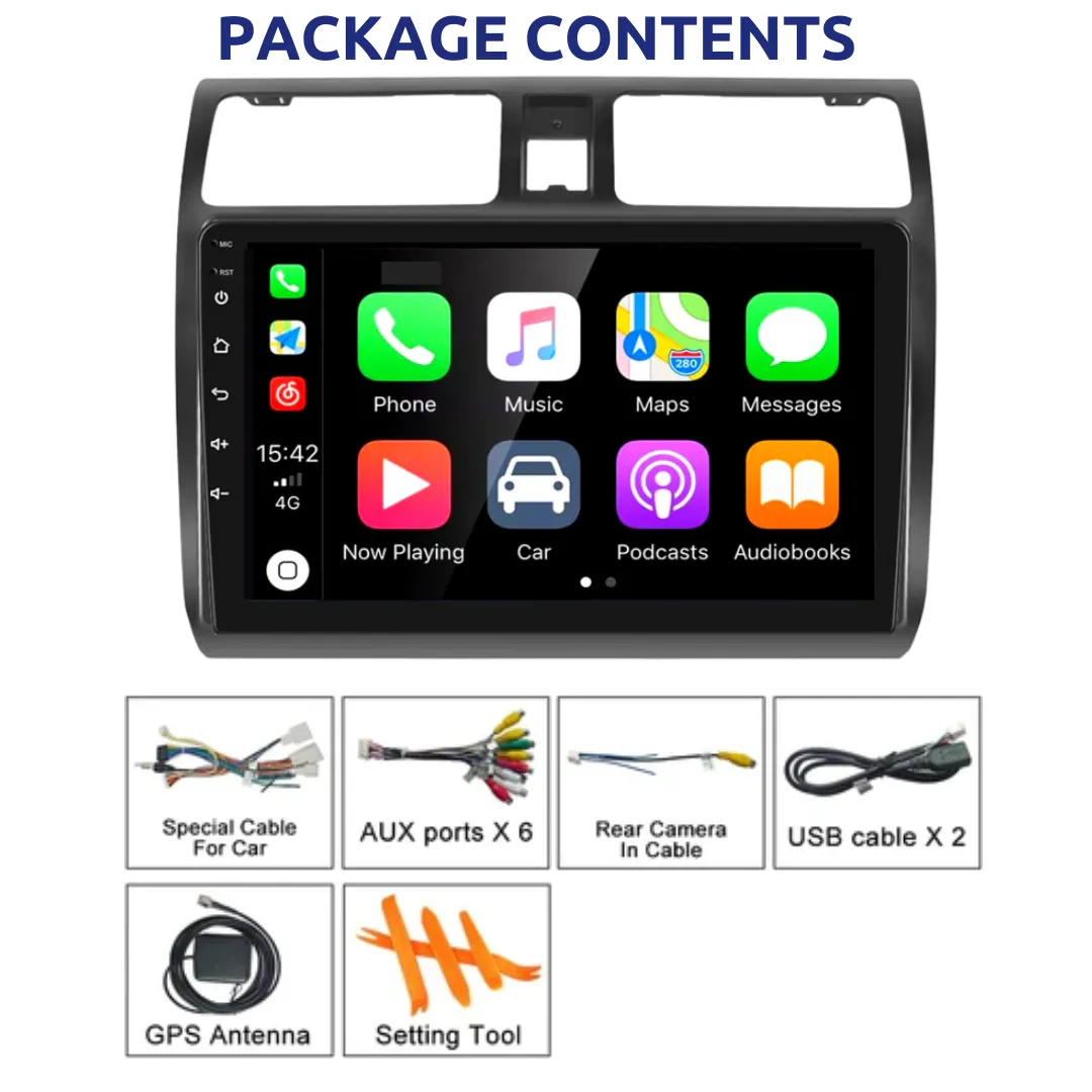 Daiko X Multimedia Unit Wireless Carplay Android Auto For Suzuki Swift 2005-2010