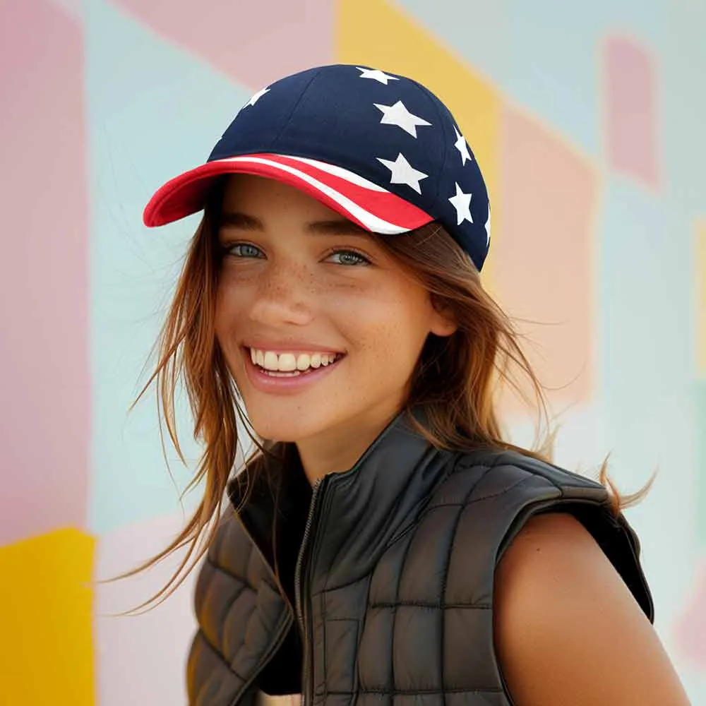 Dalix USA Stars and Stripes Cap